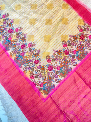 pure visco crape silk saree