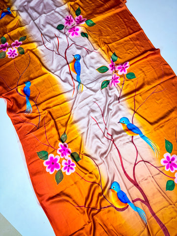 Pure crape sarees