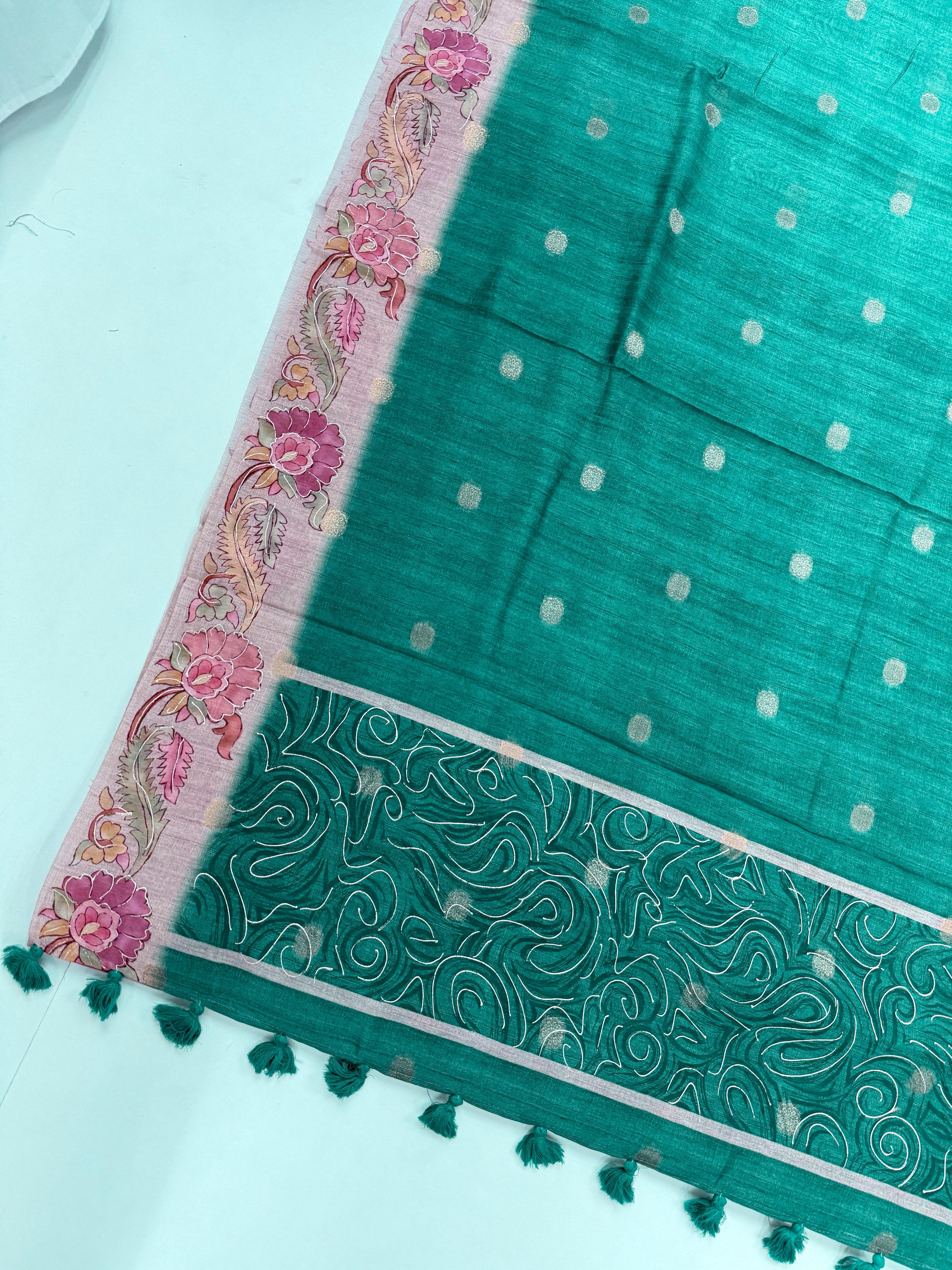 pure visco banarasi tussar sarees