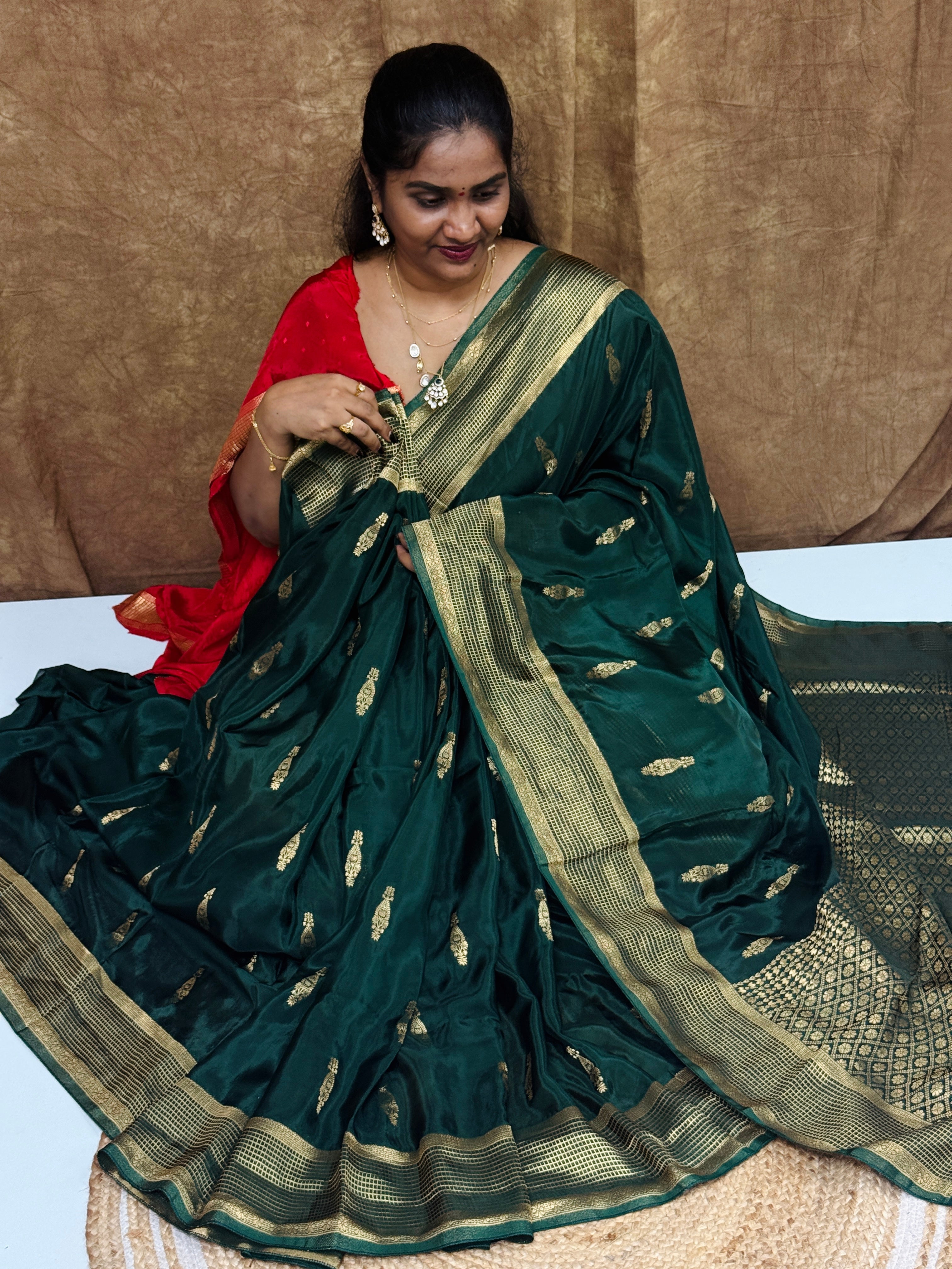 Pure Chinon Crape Silk Saree