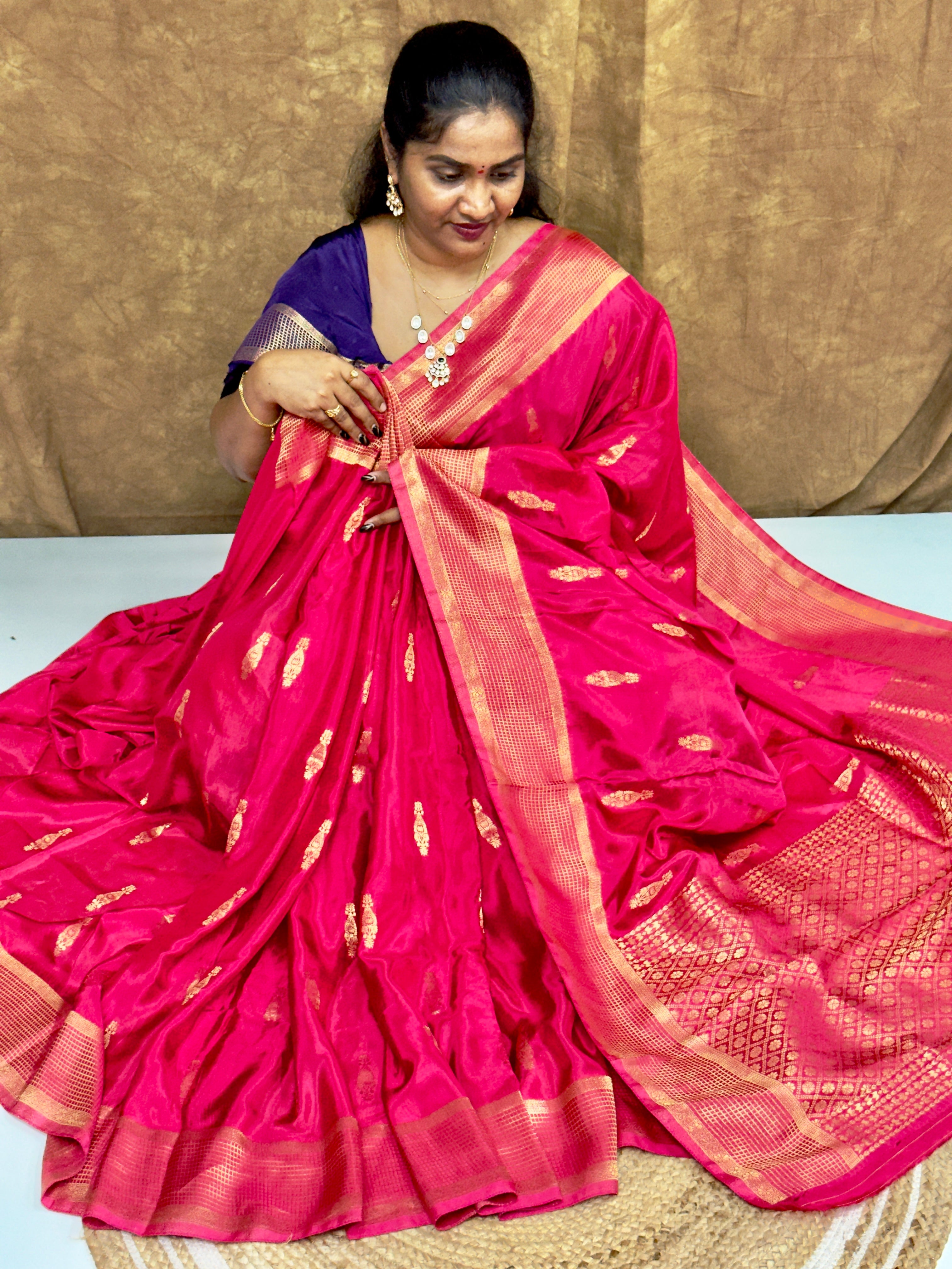 Pure Chinon Crape Silk Saree