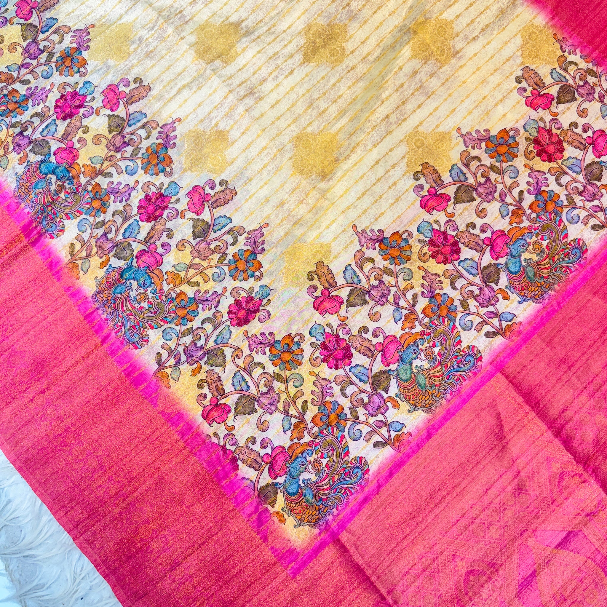 pure visco crape silk saree