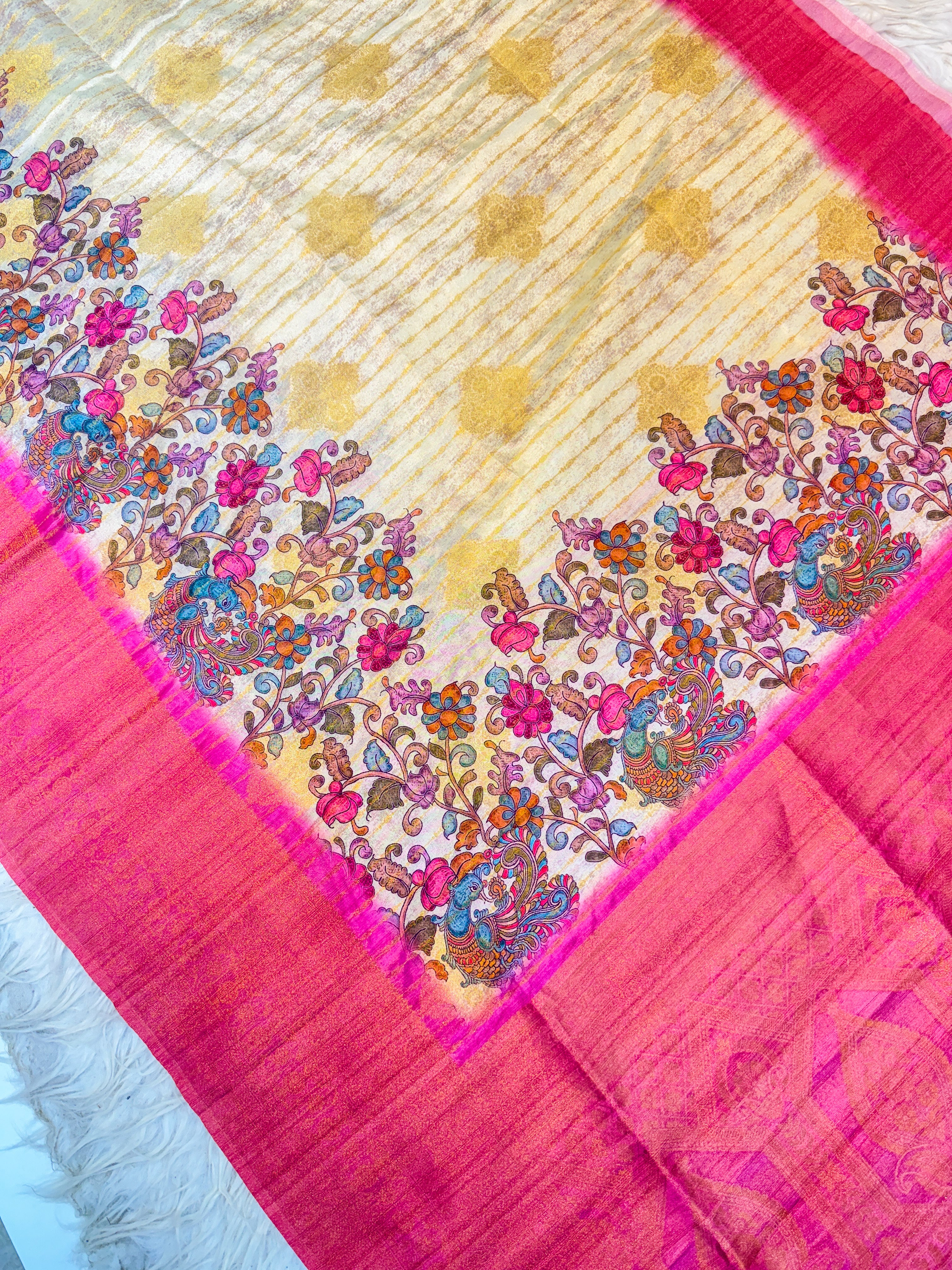 pure visco crape silk saree