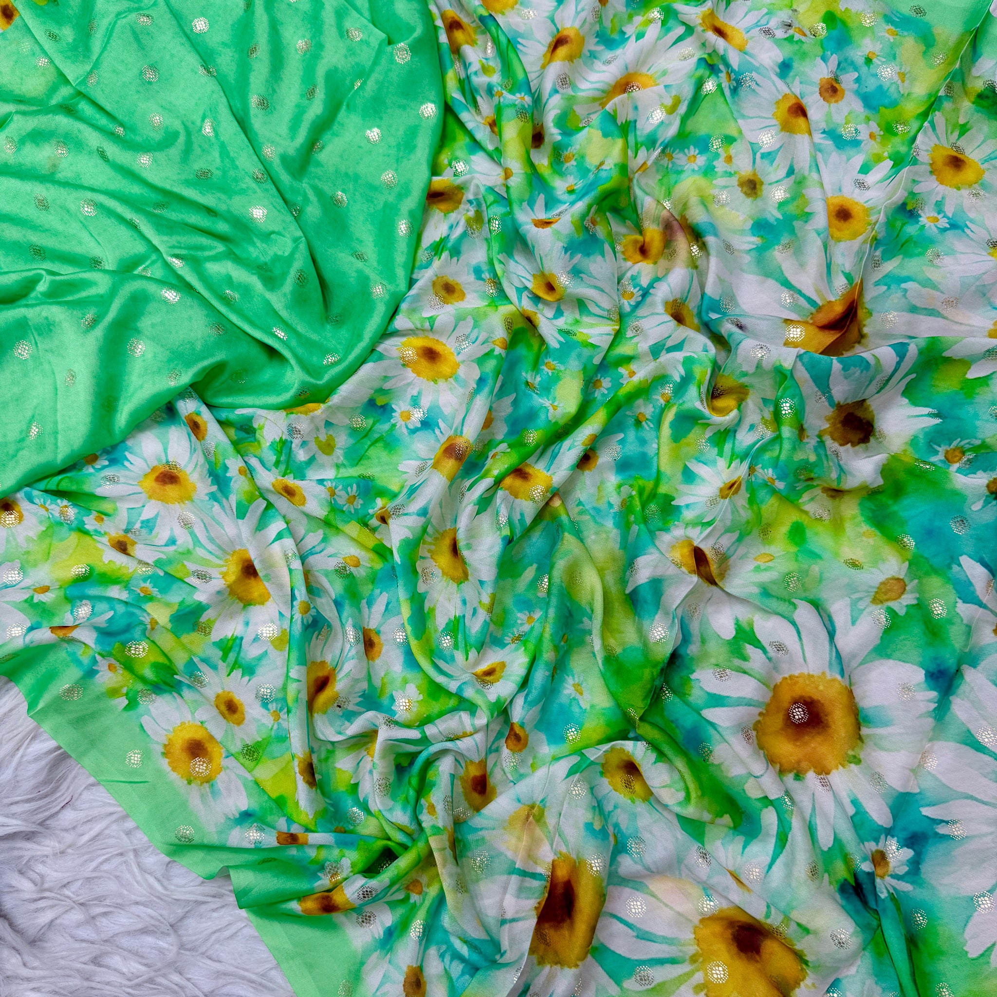 Viscose crape saree