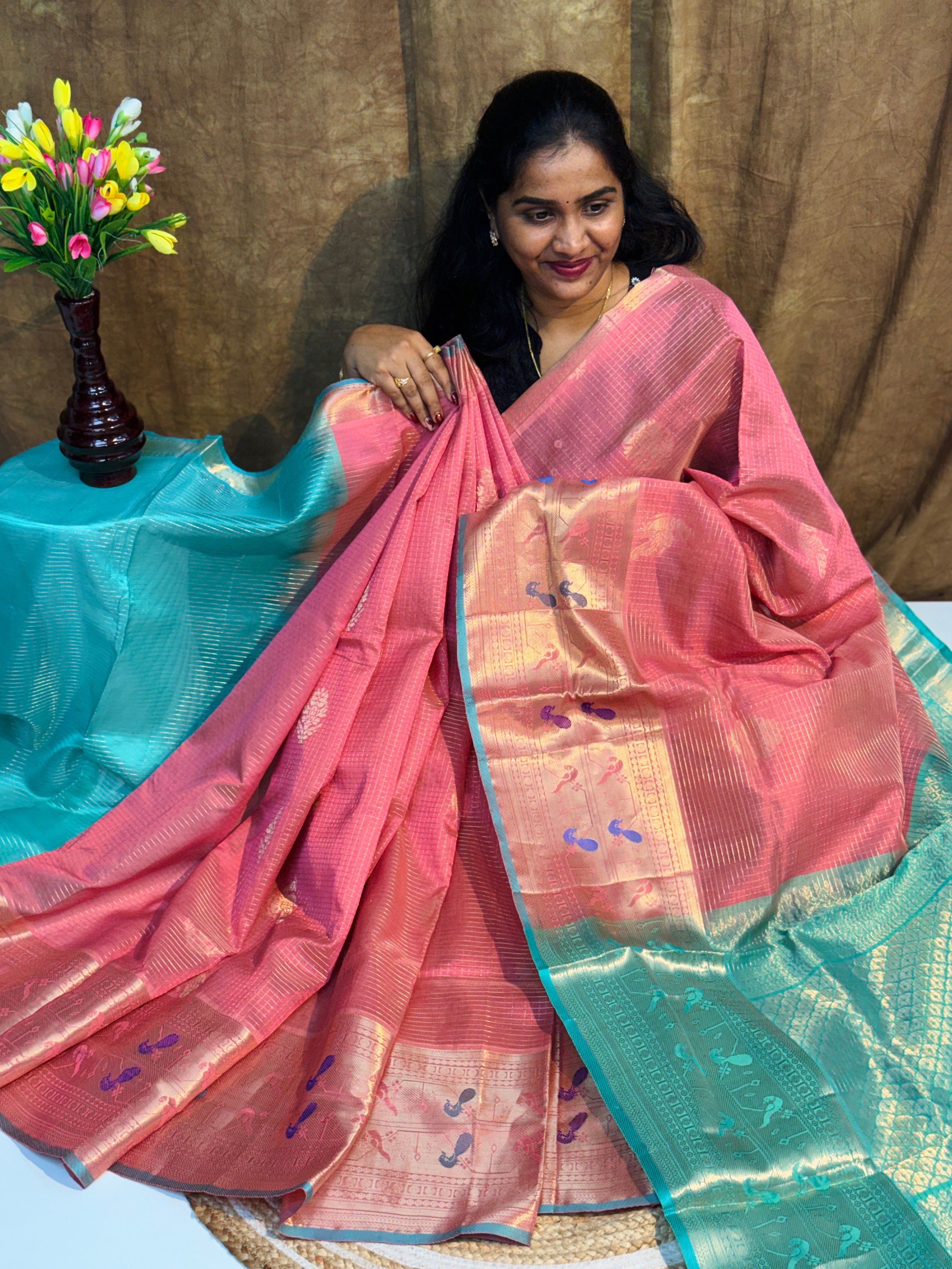 Pure Carbon Pattu Saree