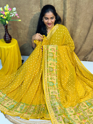 Pure Kadi Georgette Saree