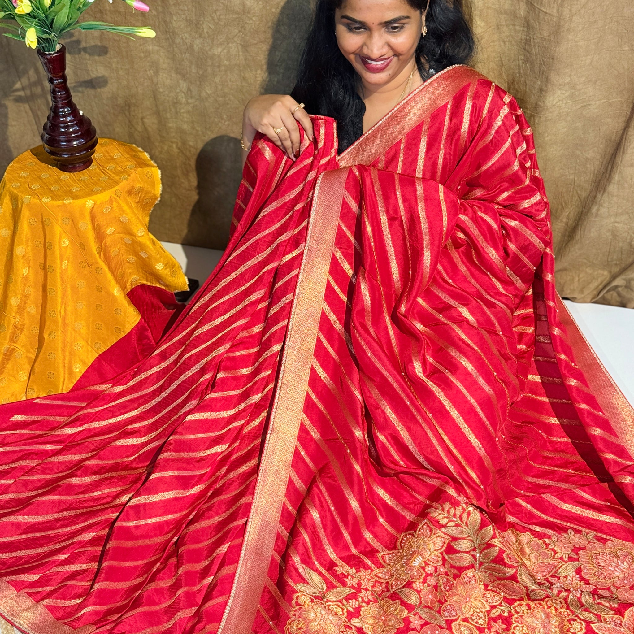 Pure Banarasi With Handwork Saree