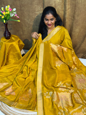 Pure Georgette Tissue Saree