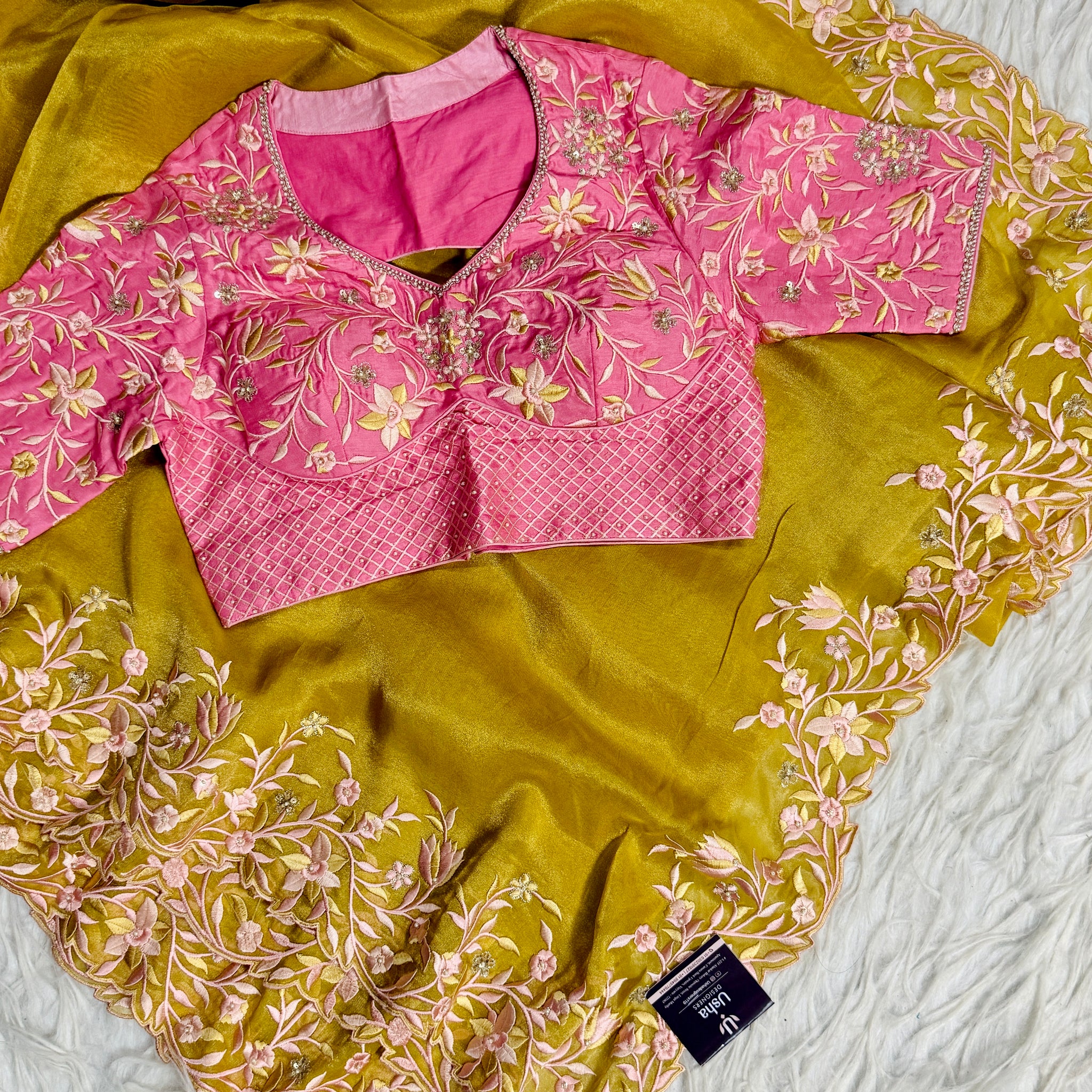 Pure Georgette Tissue Saree