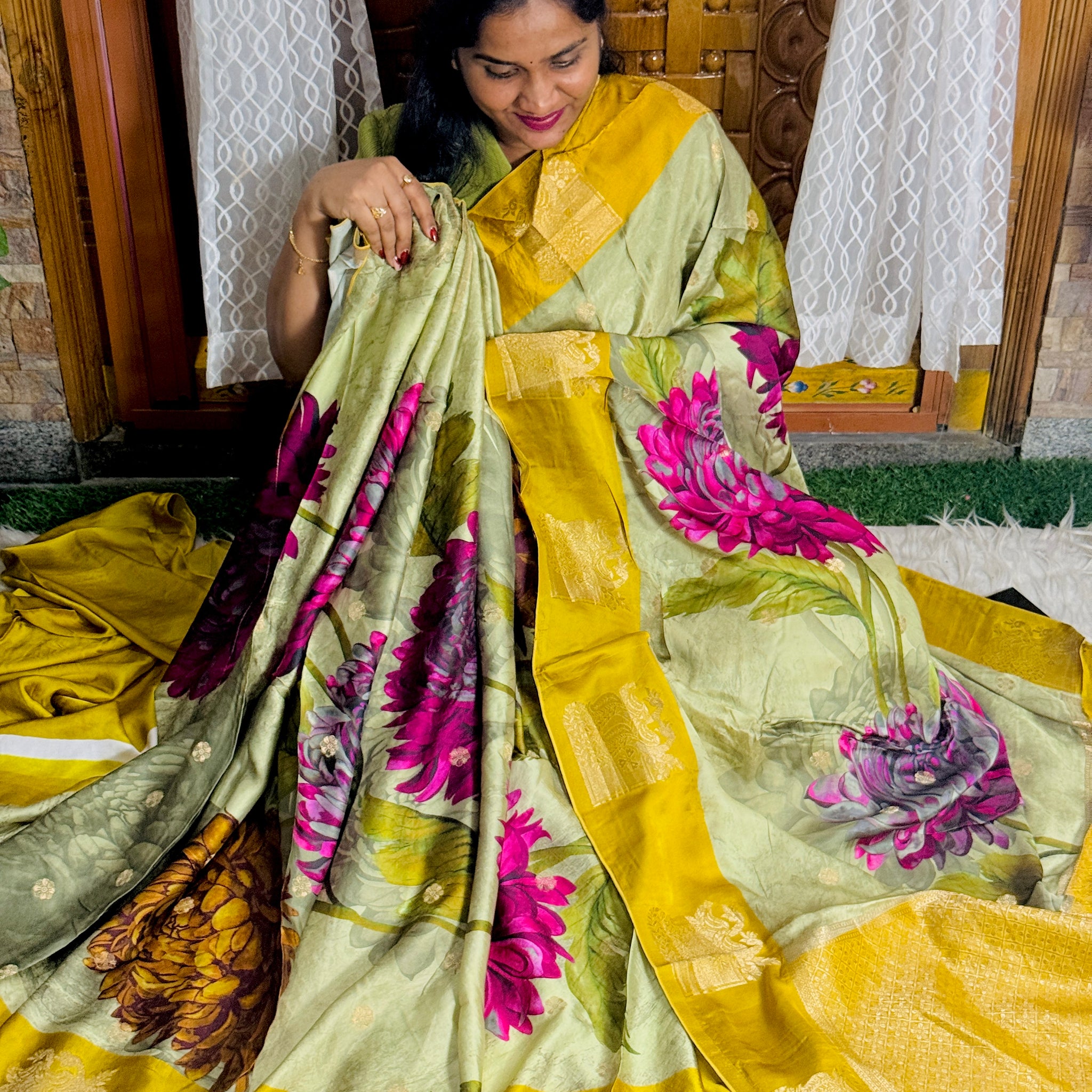 Pure Kanchi Satin Saree