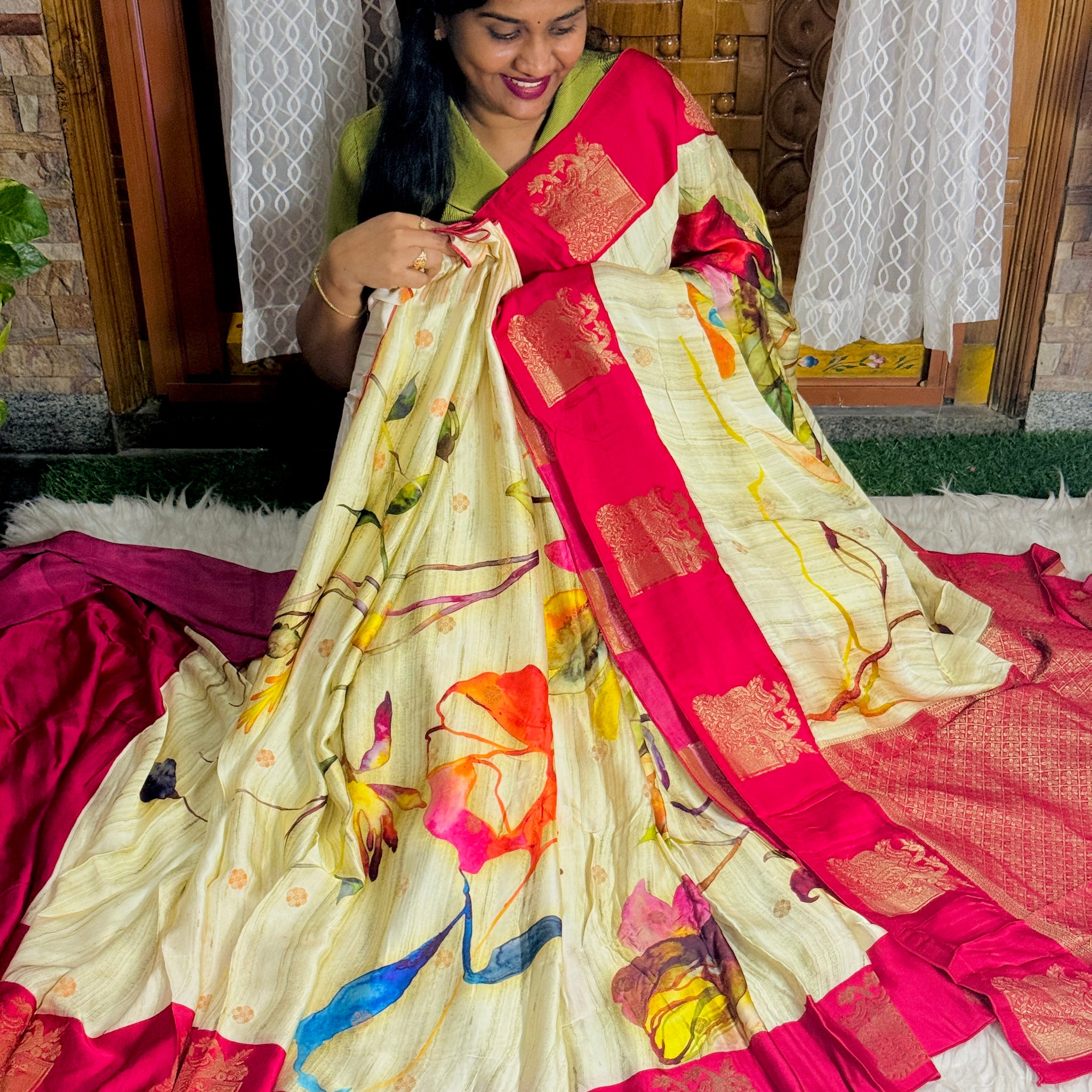 Pure Kanchi Satin Saree