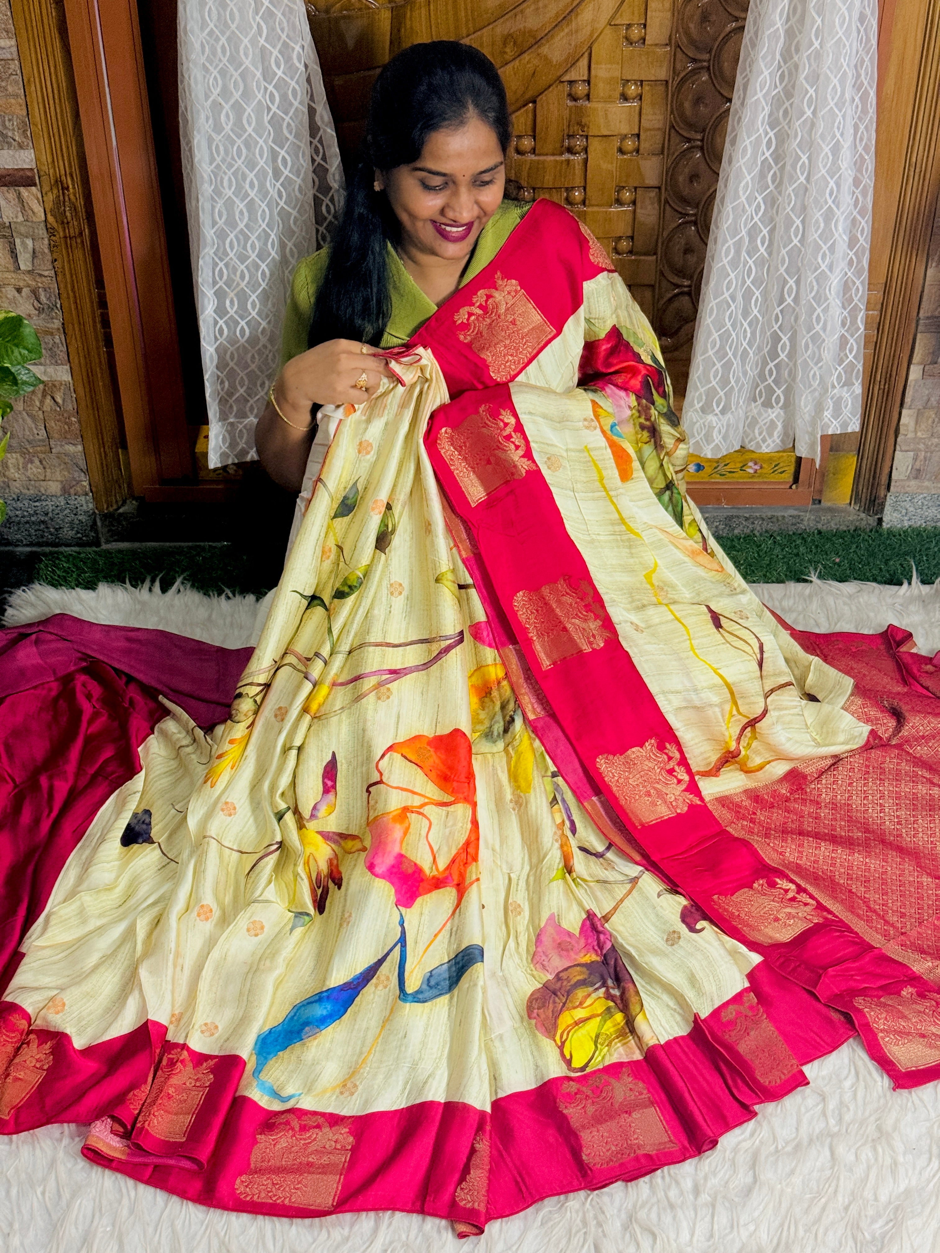 Pure Kanchi Satin Saree