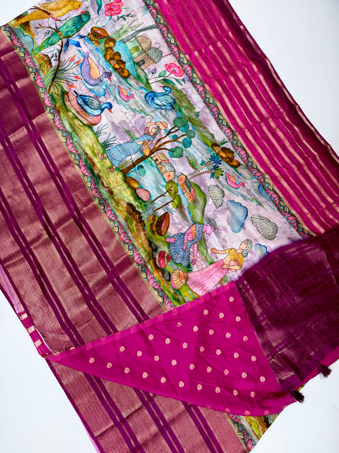 Mysorecrape middle design sarees