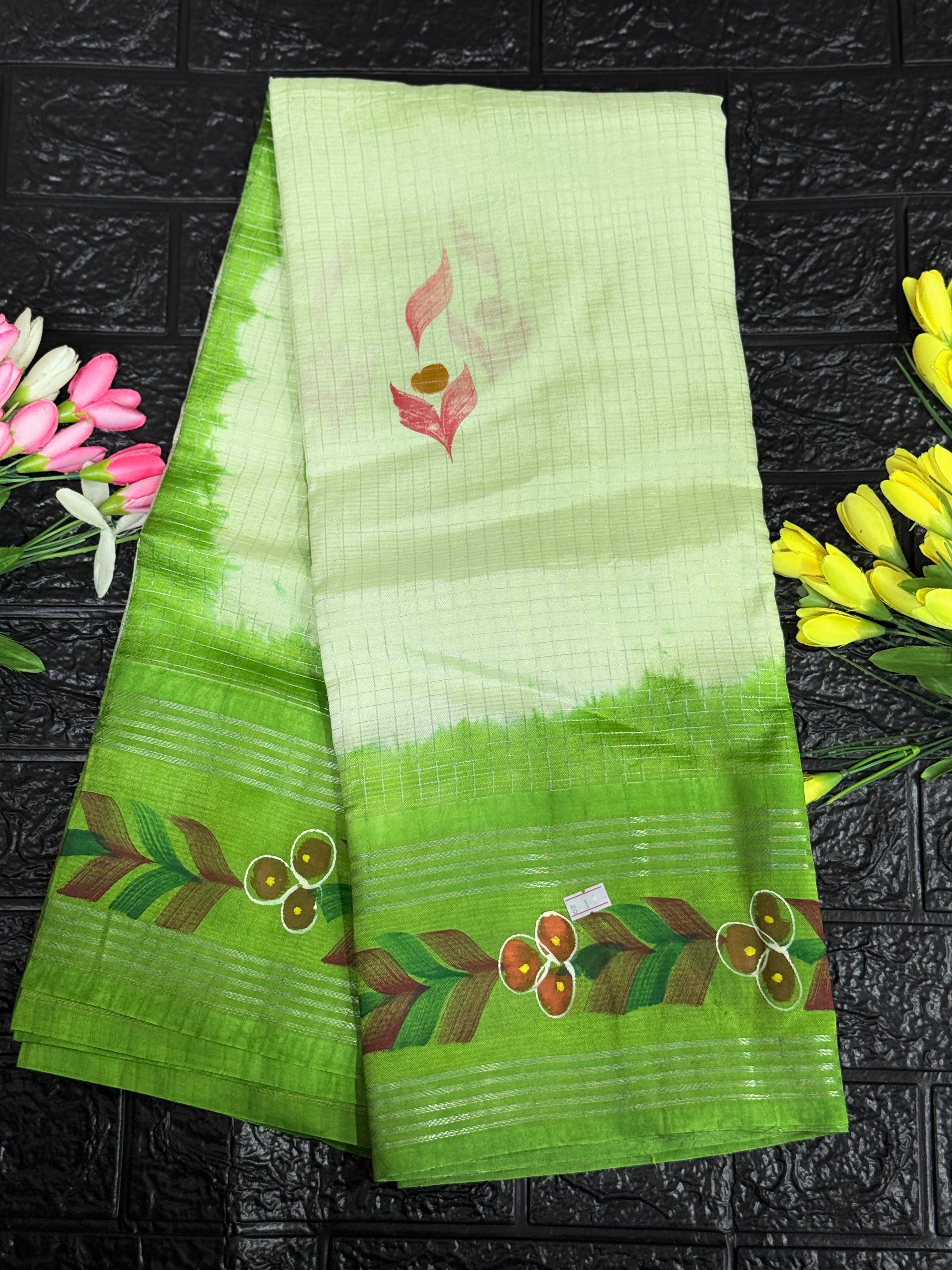 Mangalagiri Handloom With Hand Painted Saree