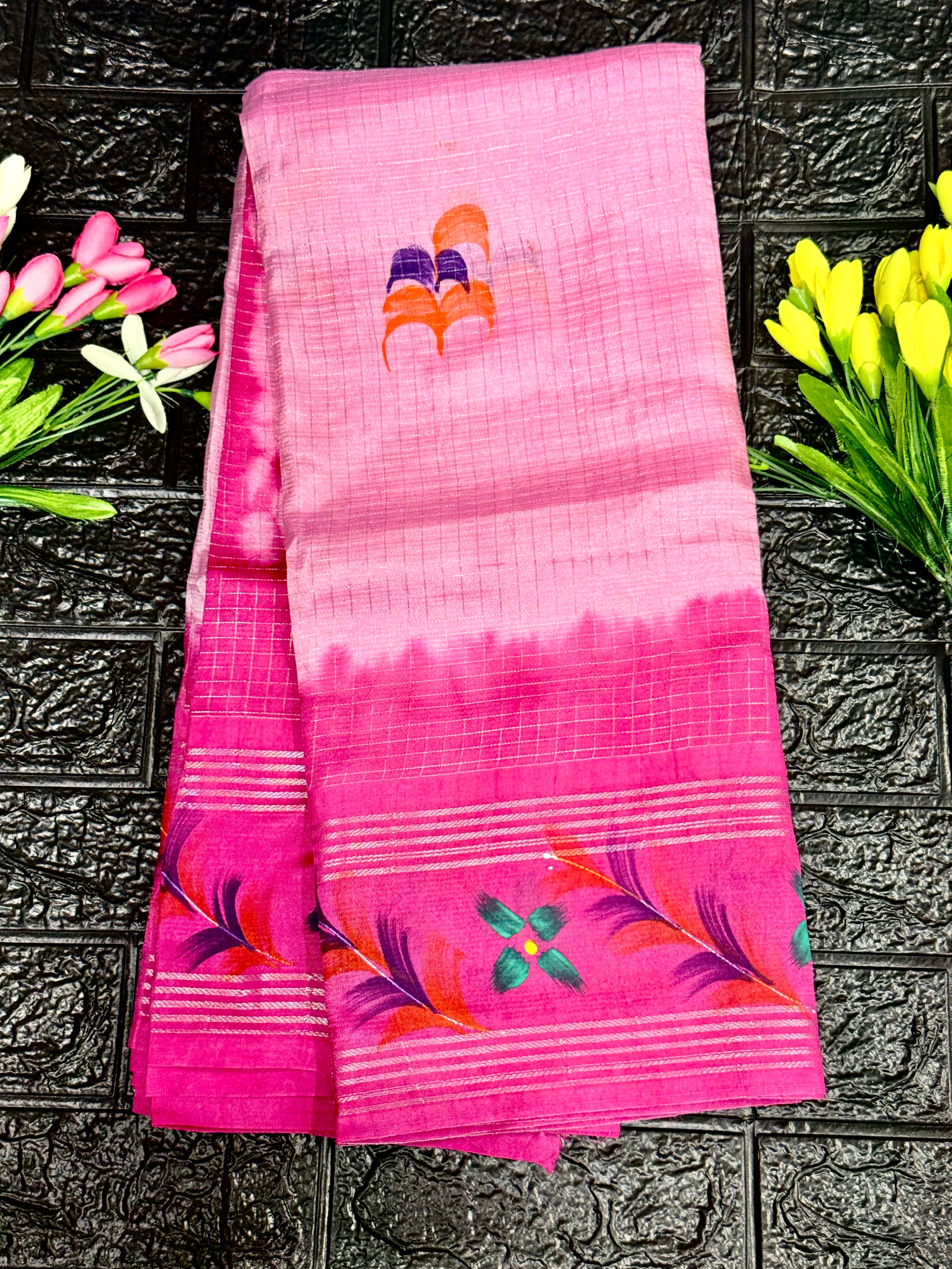 Mangalagiri Handloom With Hand Painted Saree