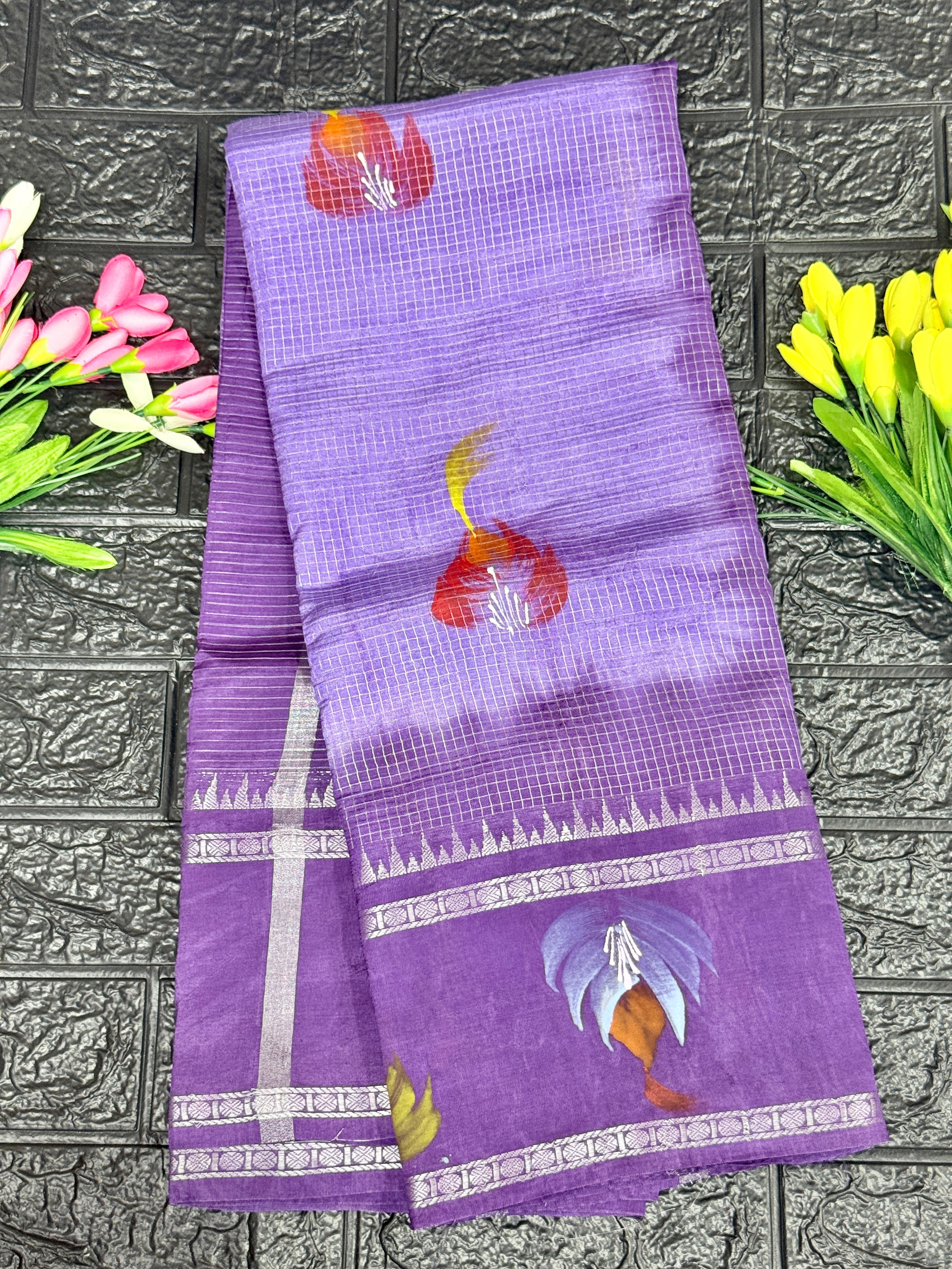Mangalagiri Handloom With Hand Painted Saree