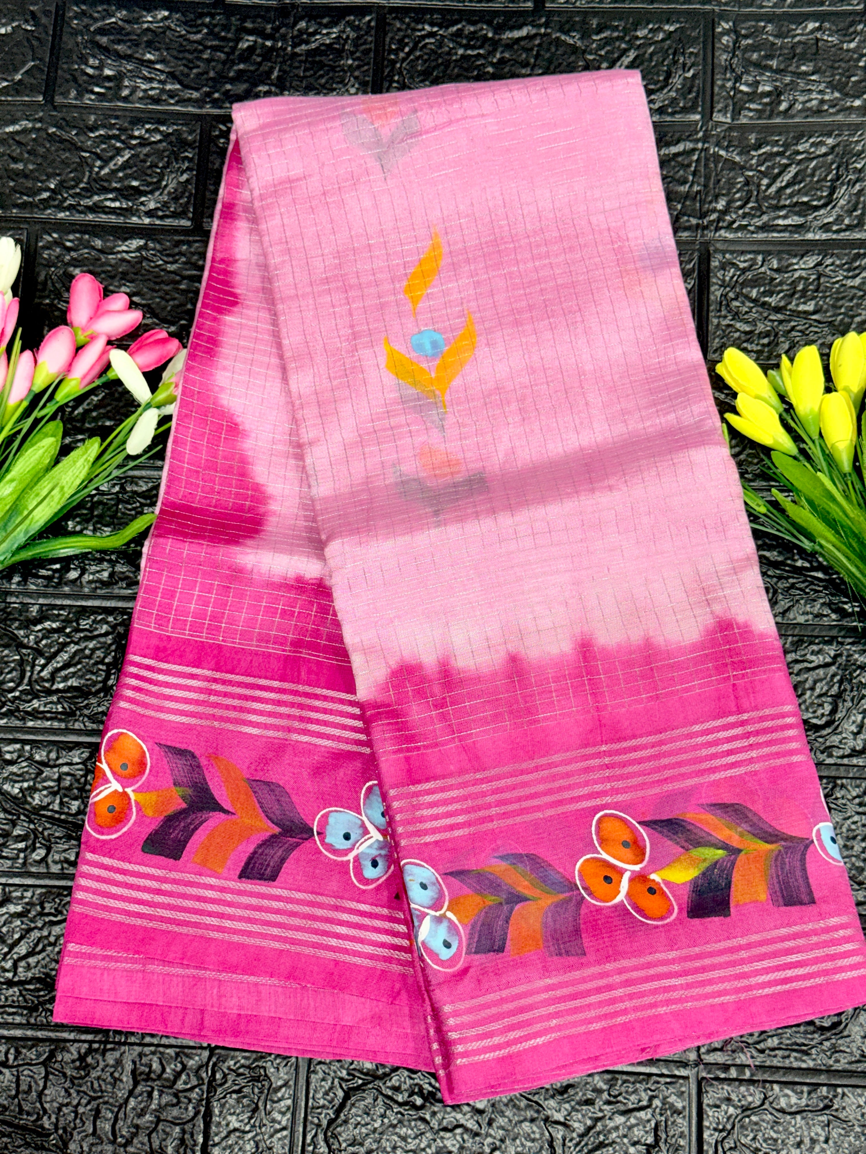 Mangalagiri Handloom With Hand Painted Saree