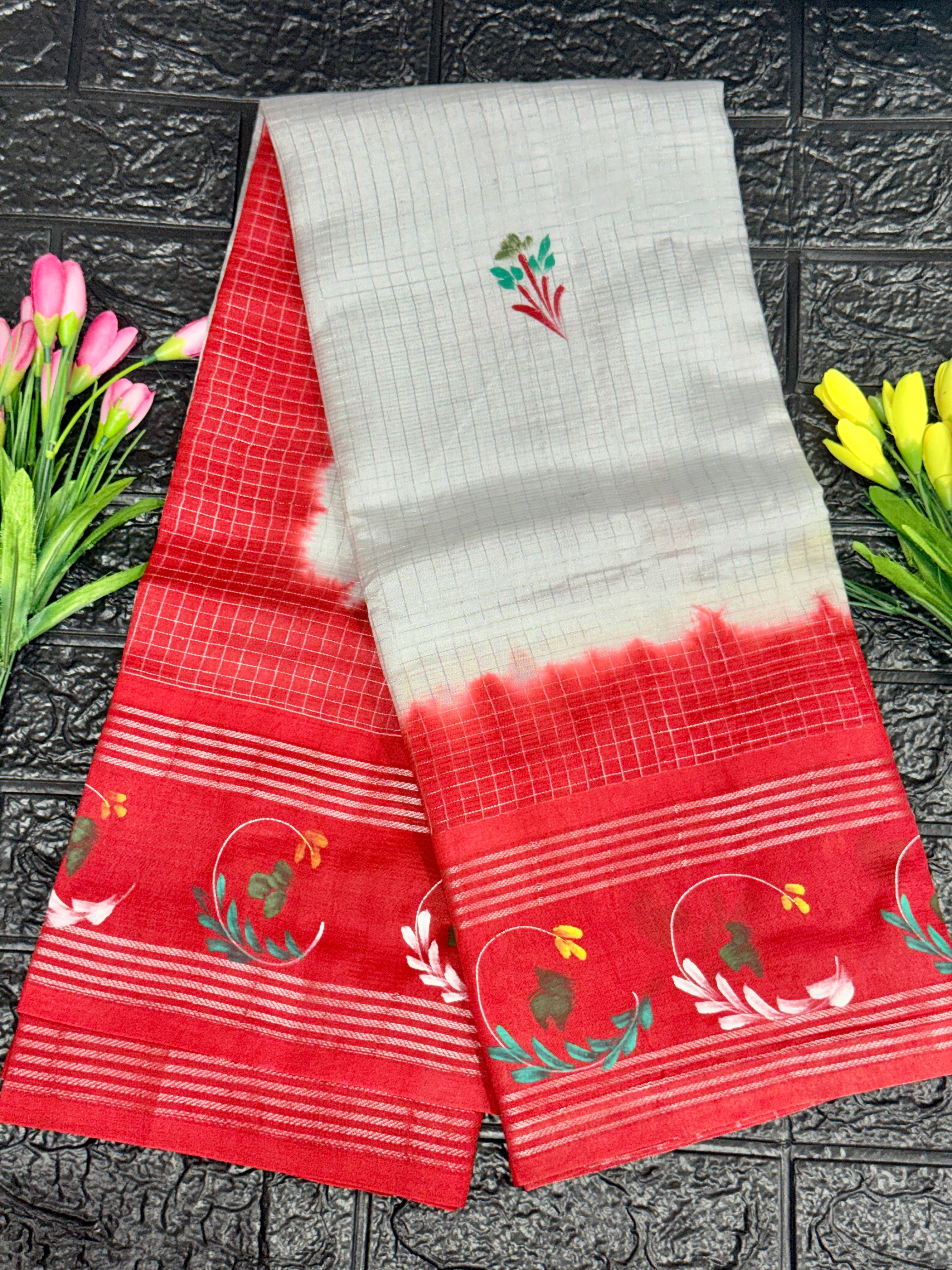 Mangalagiri Handloom With Hand Painted Saree