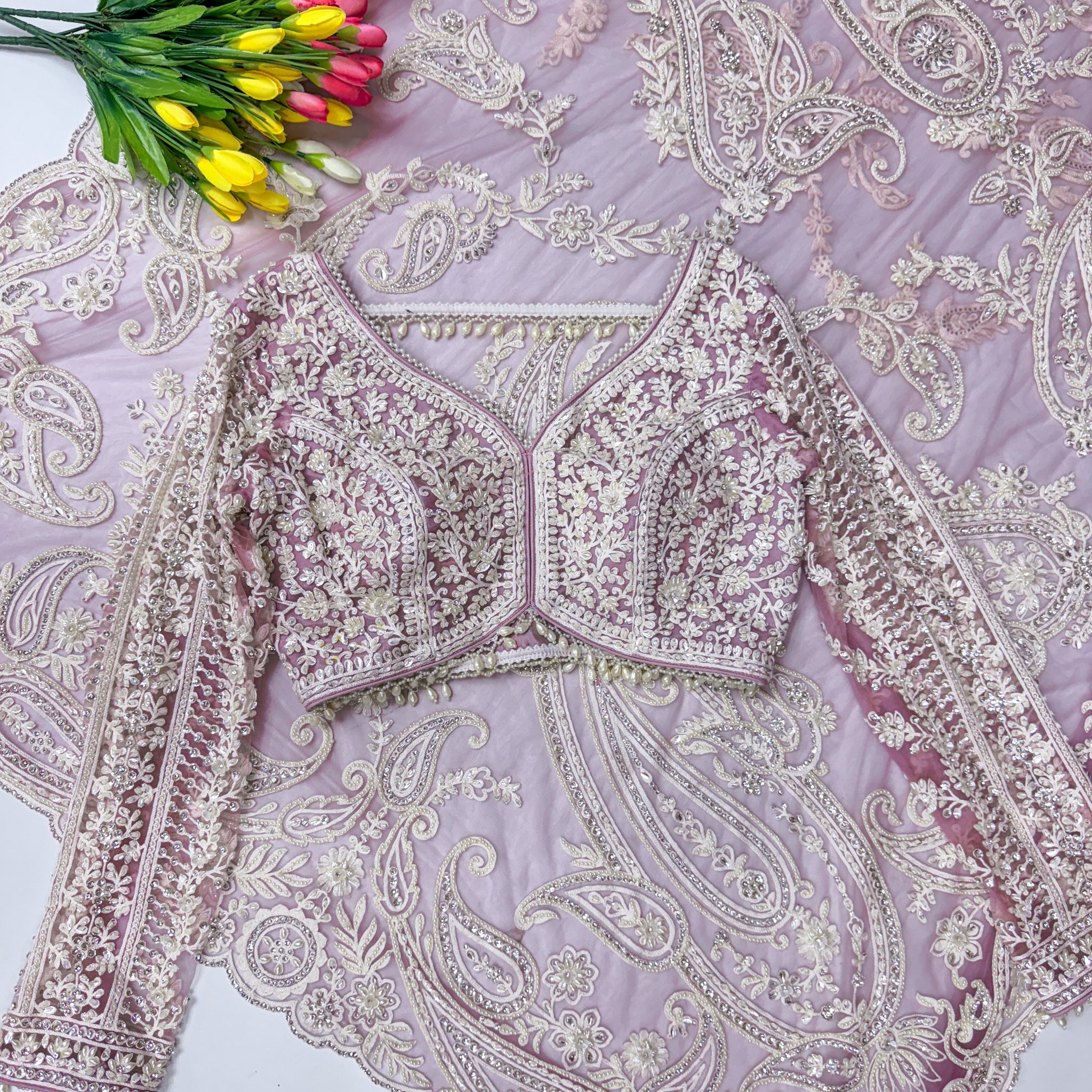 Pual Work designer Saree