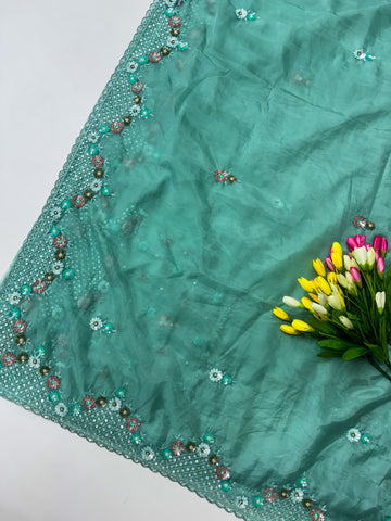 Soft Hand Loom Organza Saree