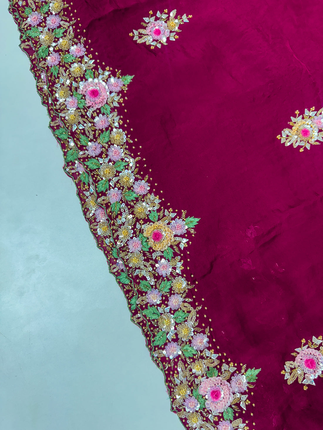 Complete Hand made work saree