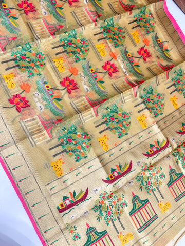 Pure Jari Kota Pythanis Saree