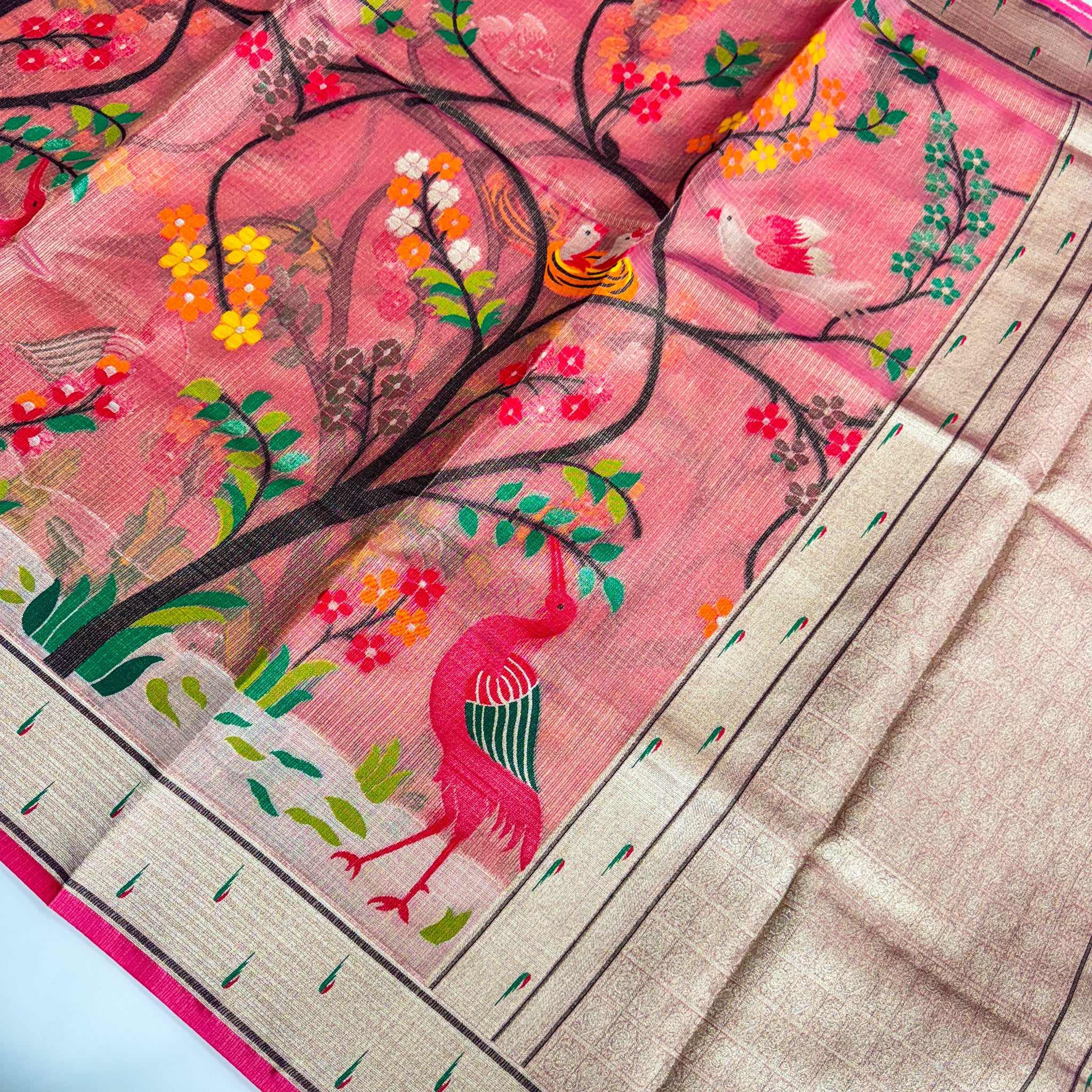 Pure Jari Kota Pythanis Saree
