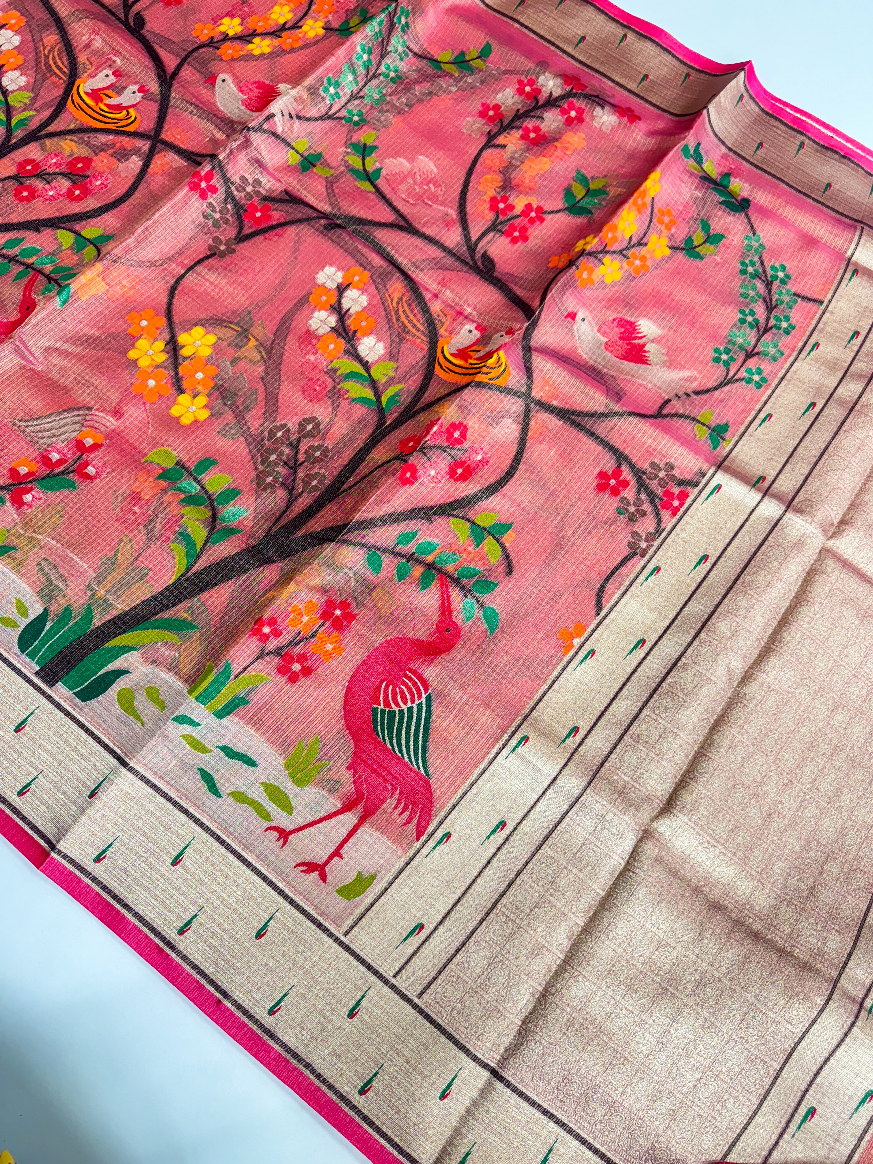 Pure Jari Kota Pythanis Saree