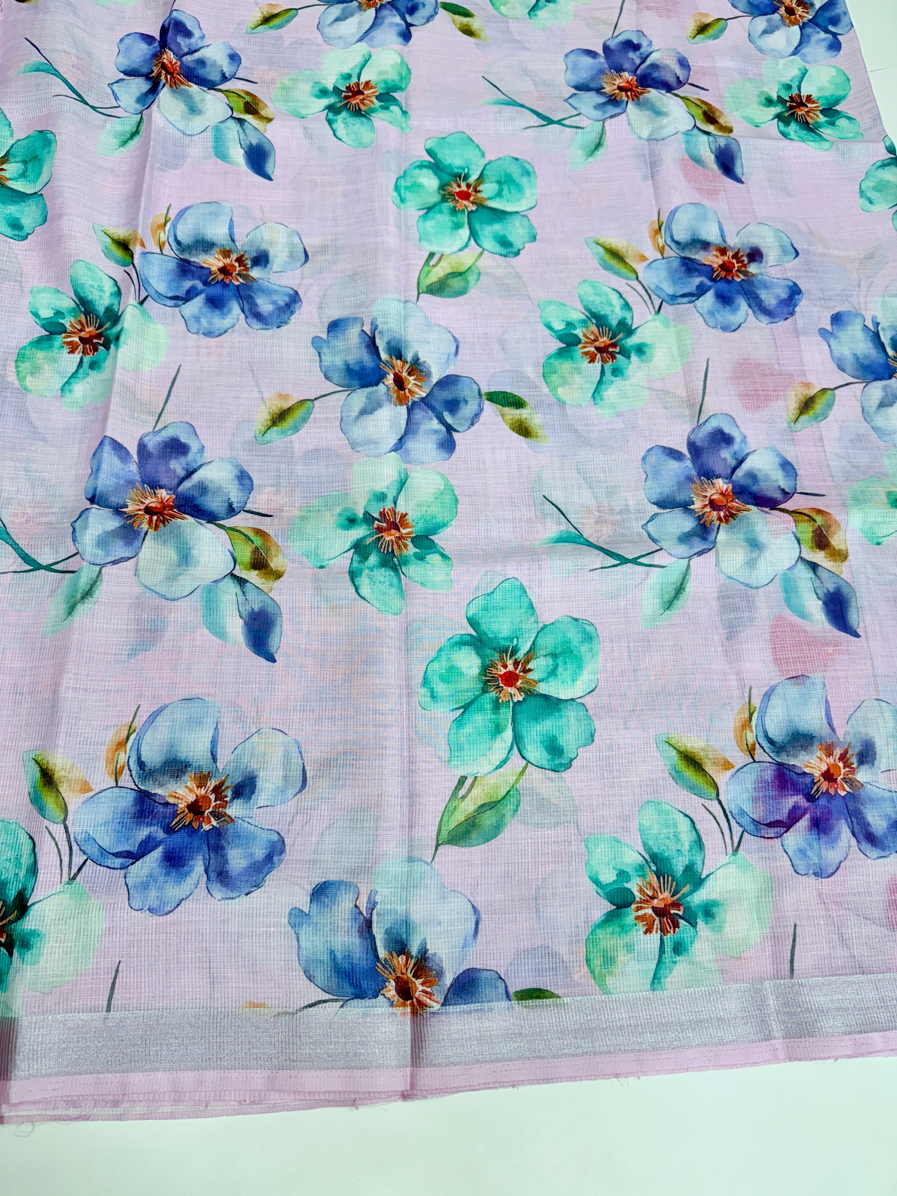 cotton lenin saree