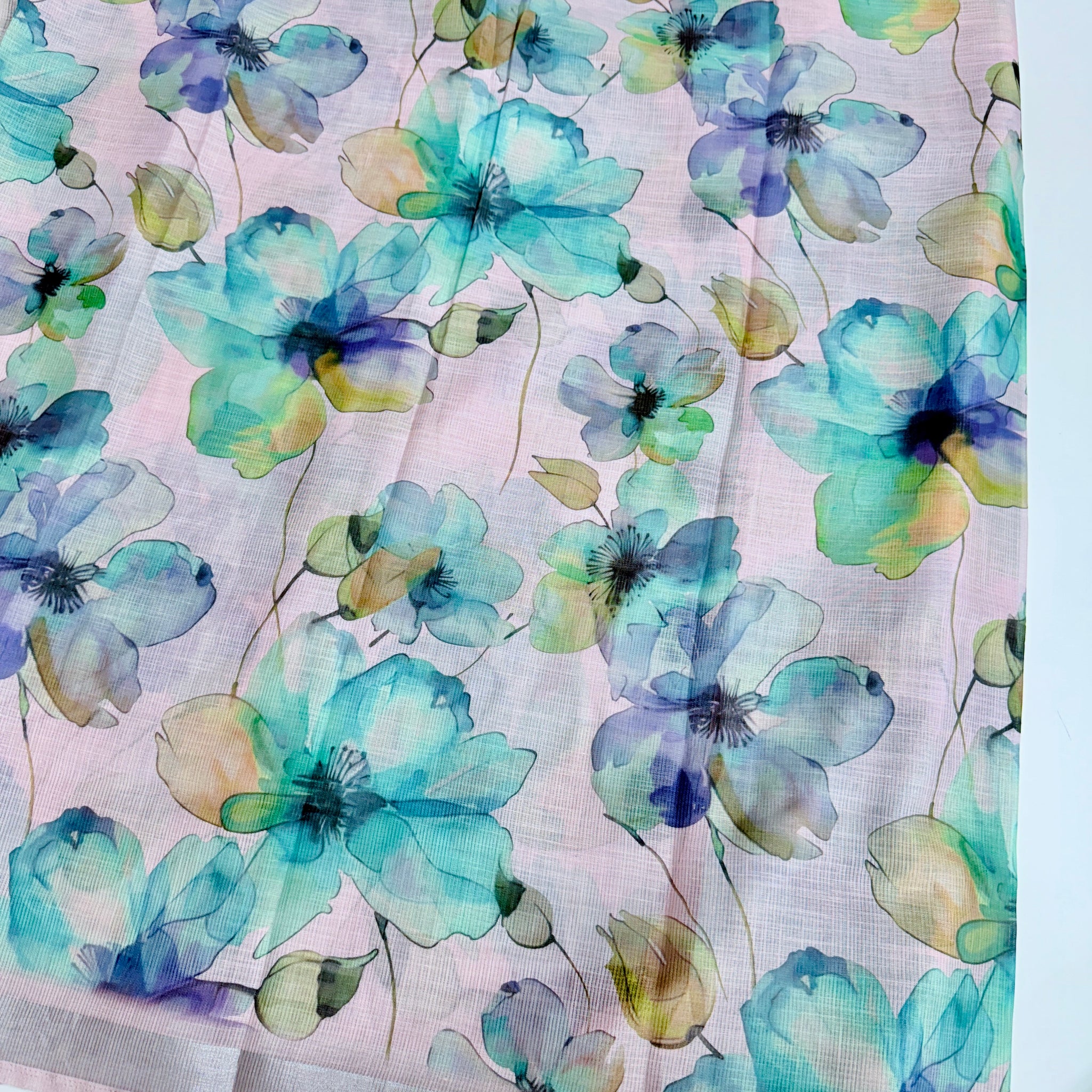 cotton lenin saree