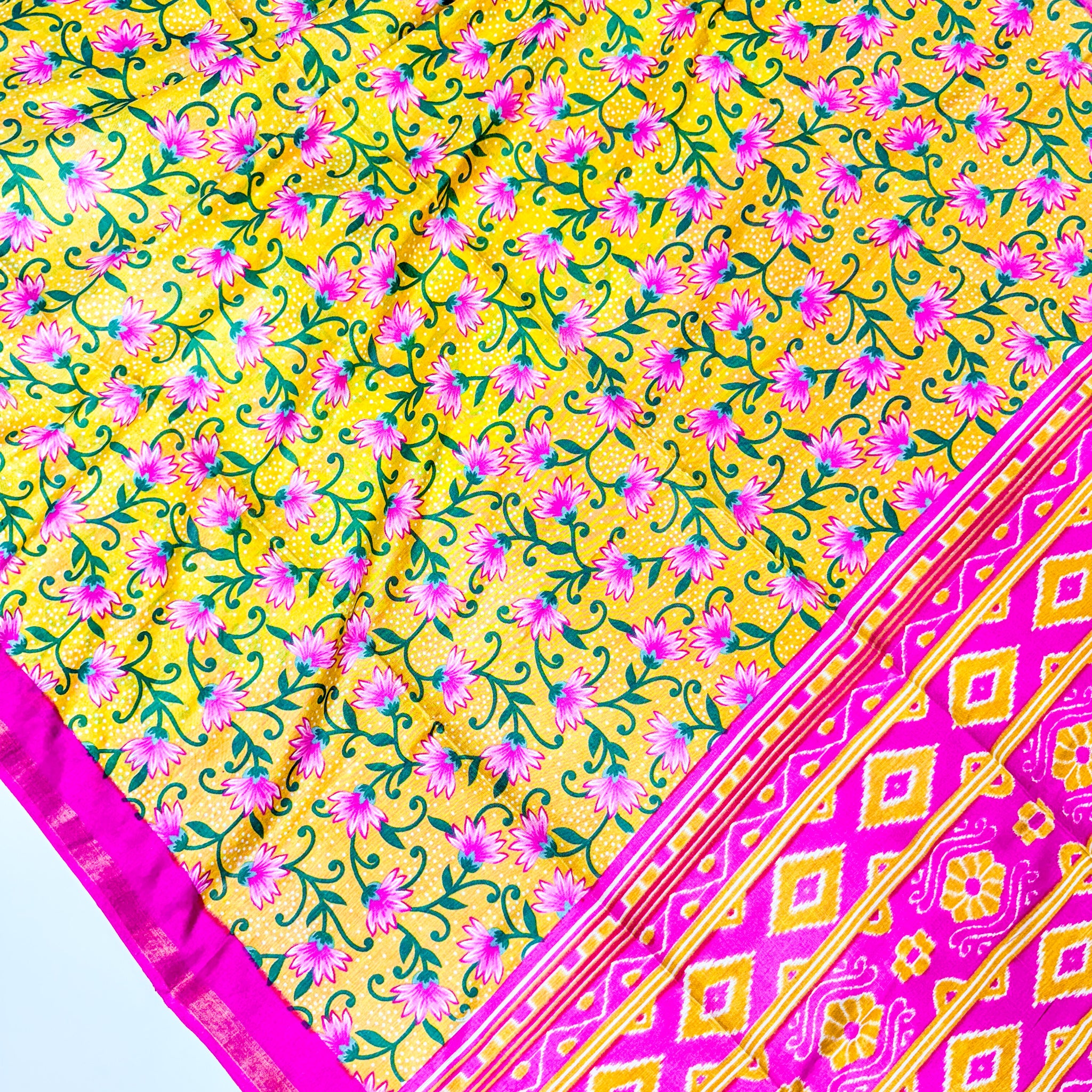 Bhagalpuri saree with floral design