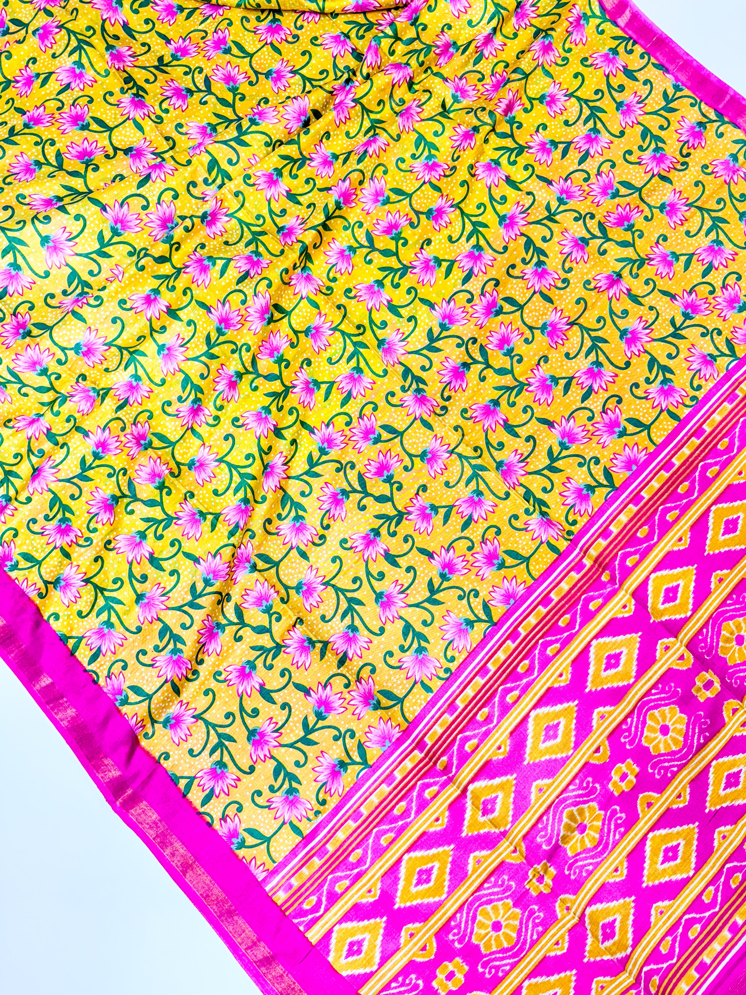 Bhagalpuri saree with floral design