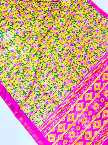 Bhagalpuri saree with floral design