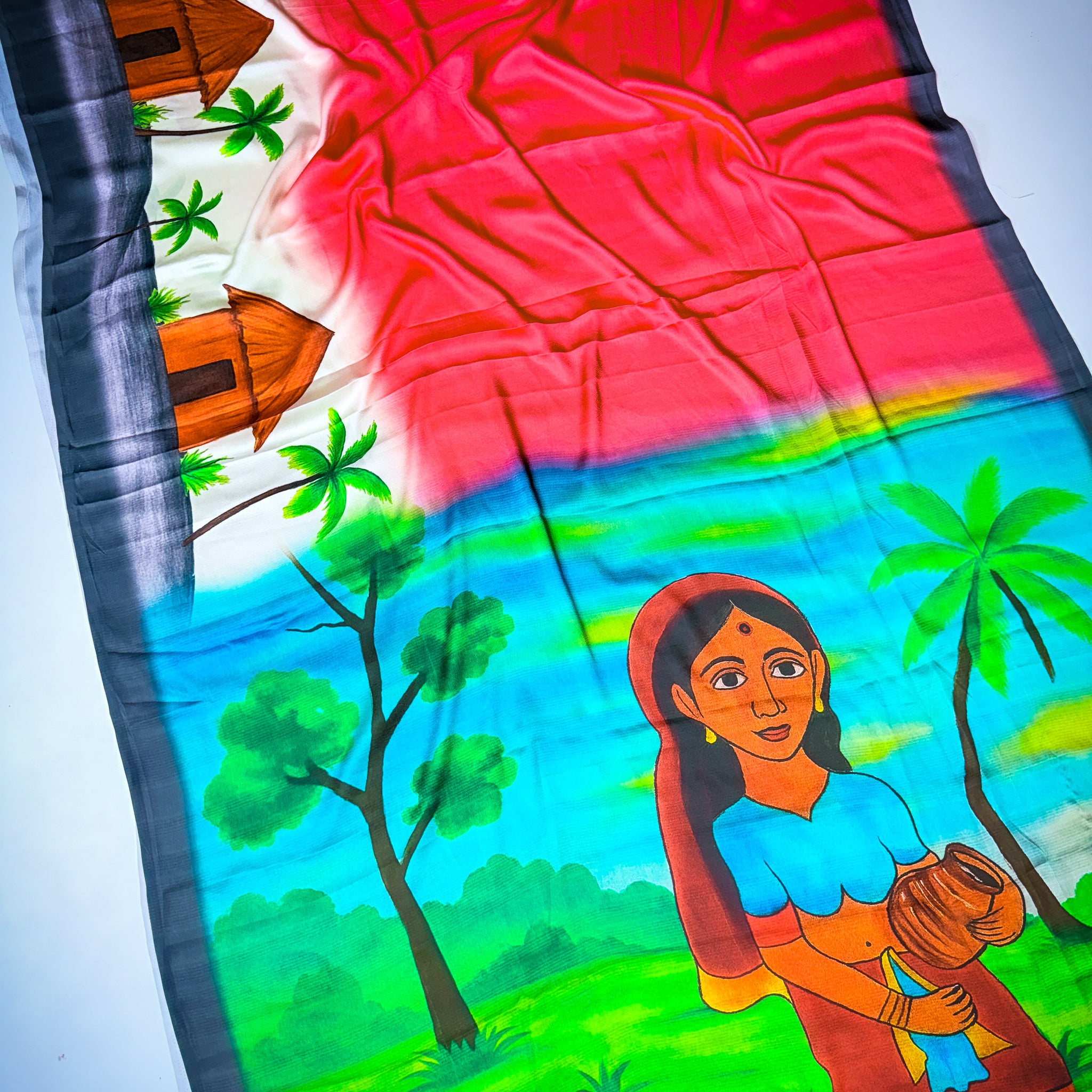 Pure crape sarees