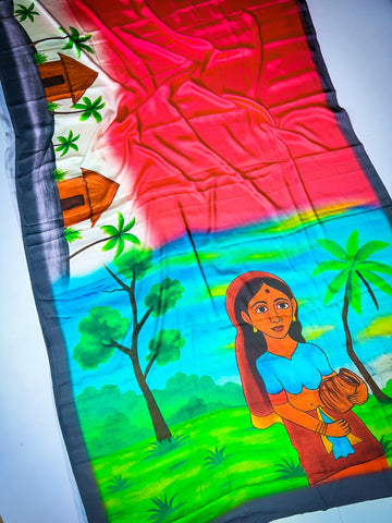 Pure crape sarees