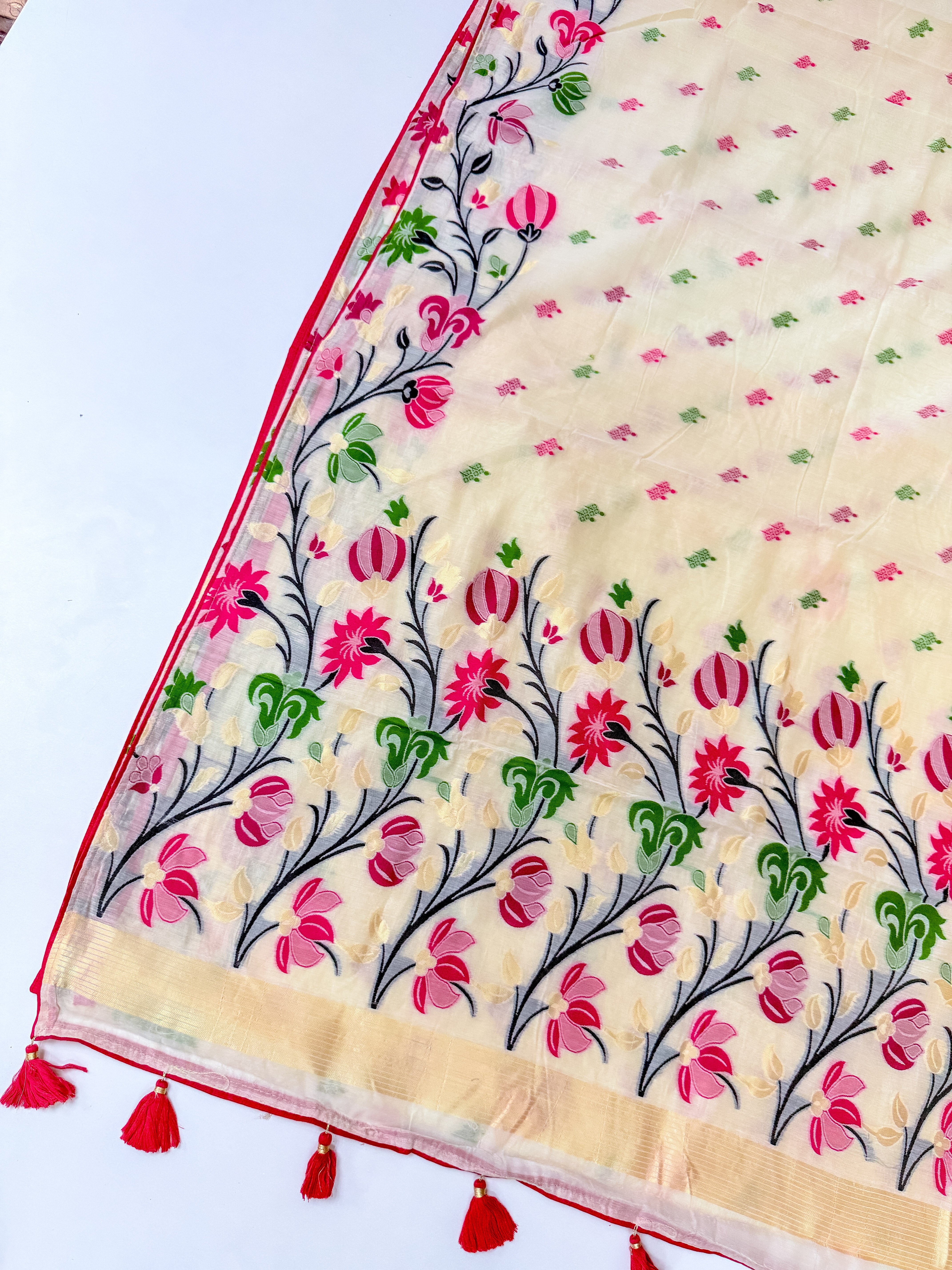 Chanderi Tusser Saree