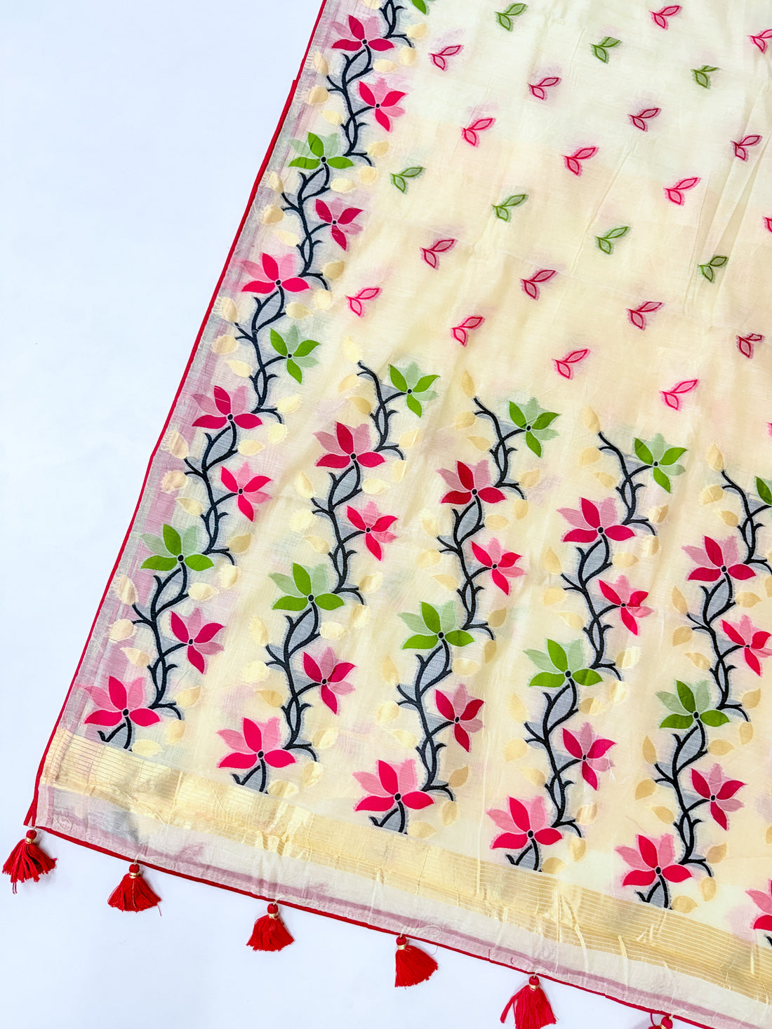 Chanderi Tusser Saree