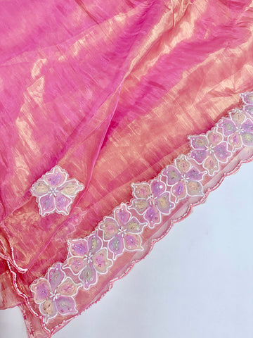 Tissue georgette saree