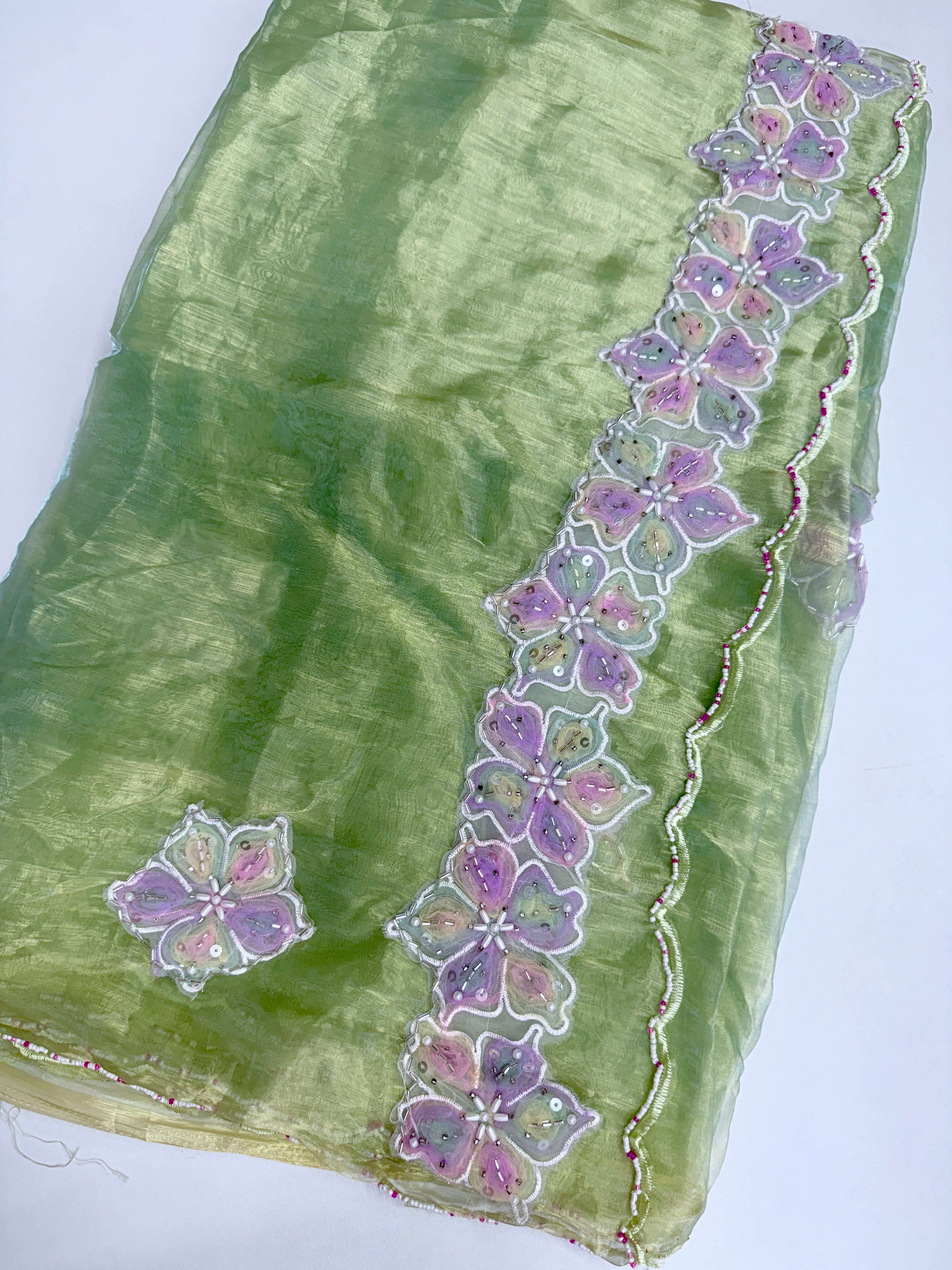 Tissue georgette saree