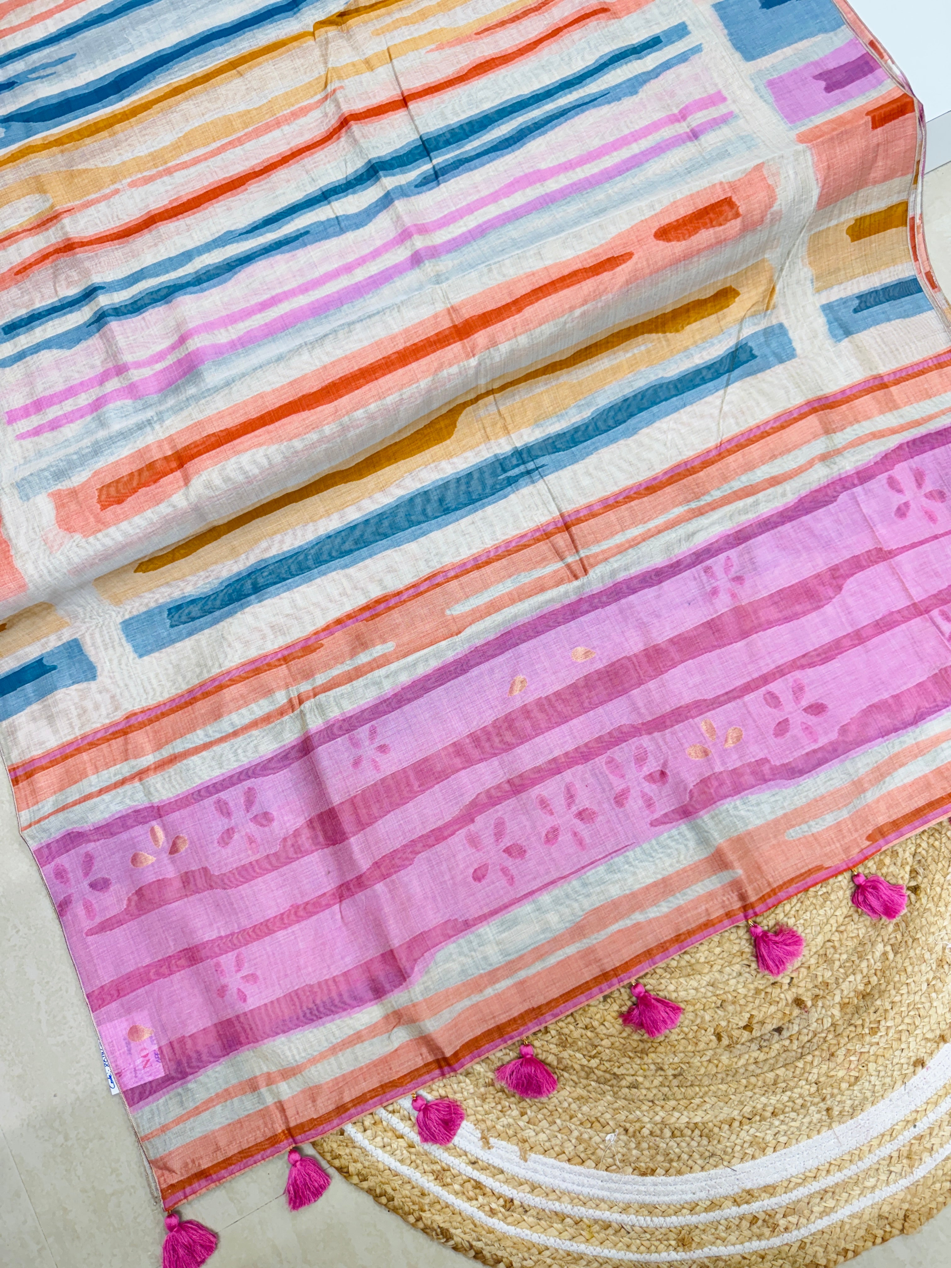 Pure Handloom Kadhi Jamdhani saree