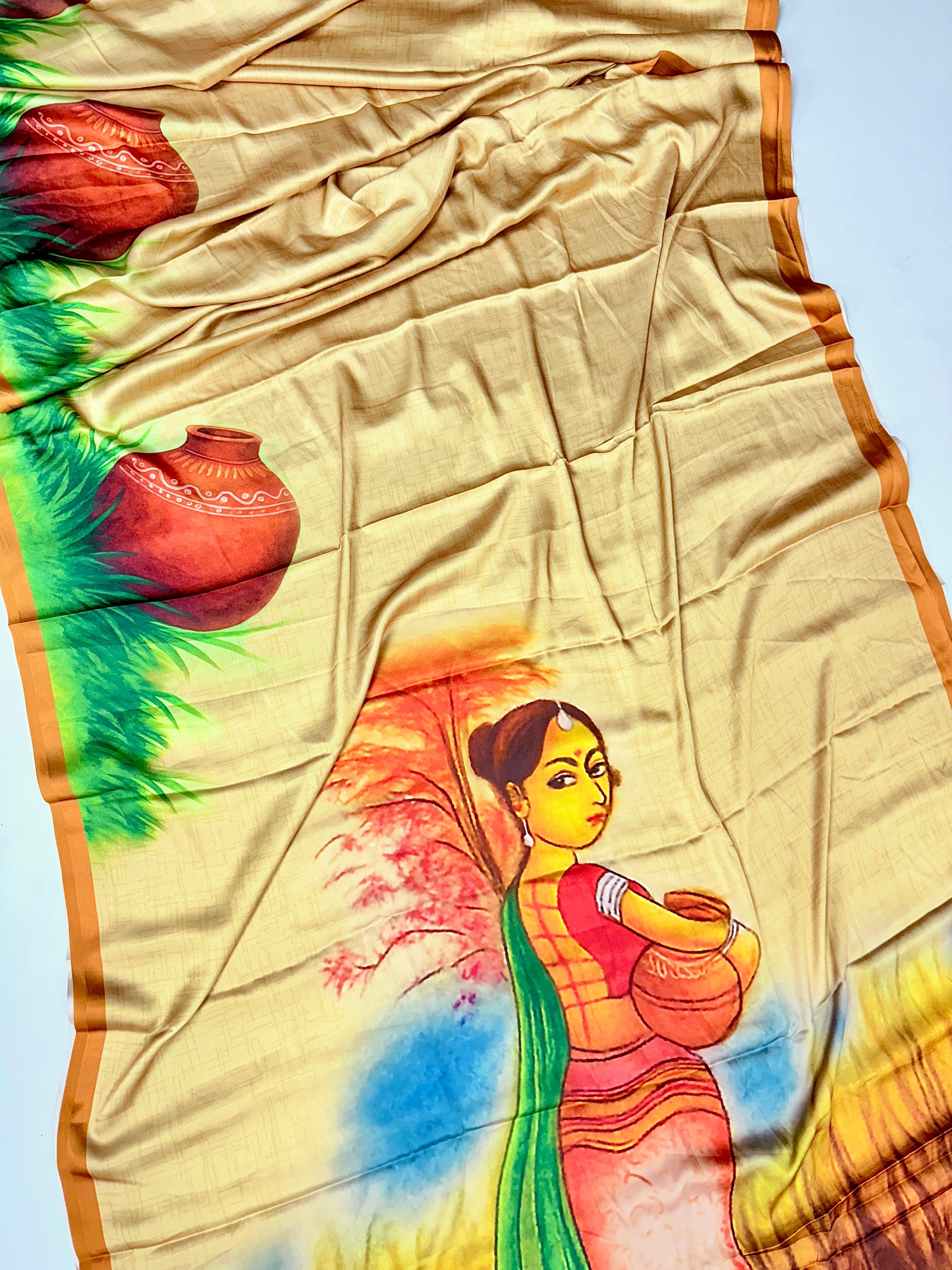 Pure Crape Saree