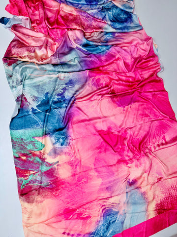 pure satin saree