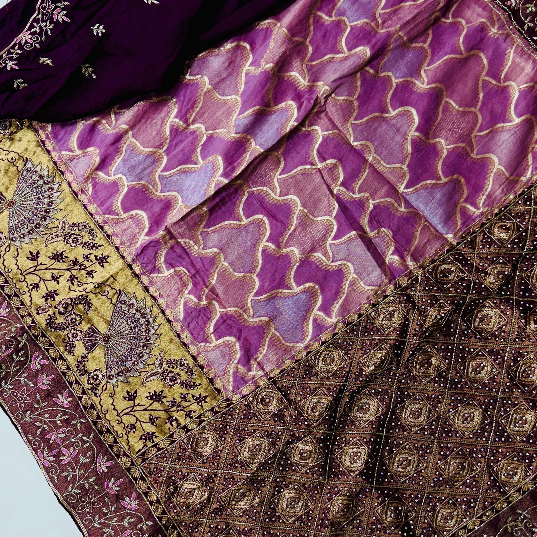Pure Benarsi  with maggam work saree