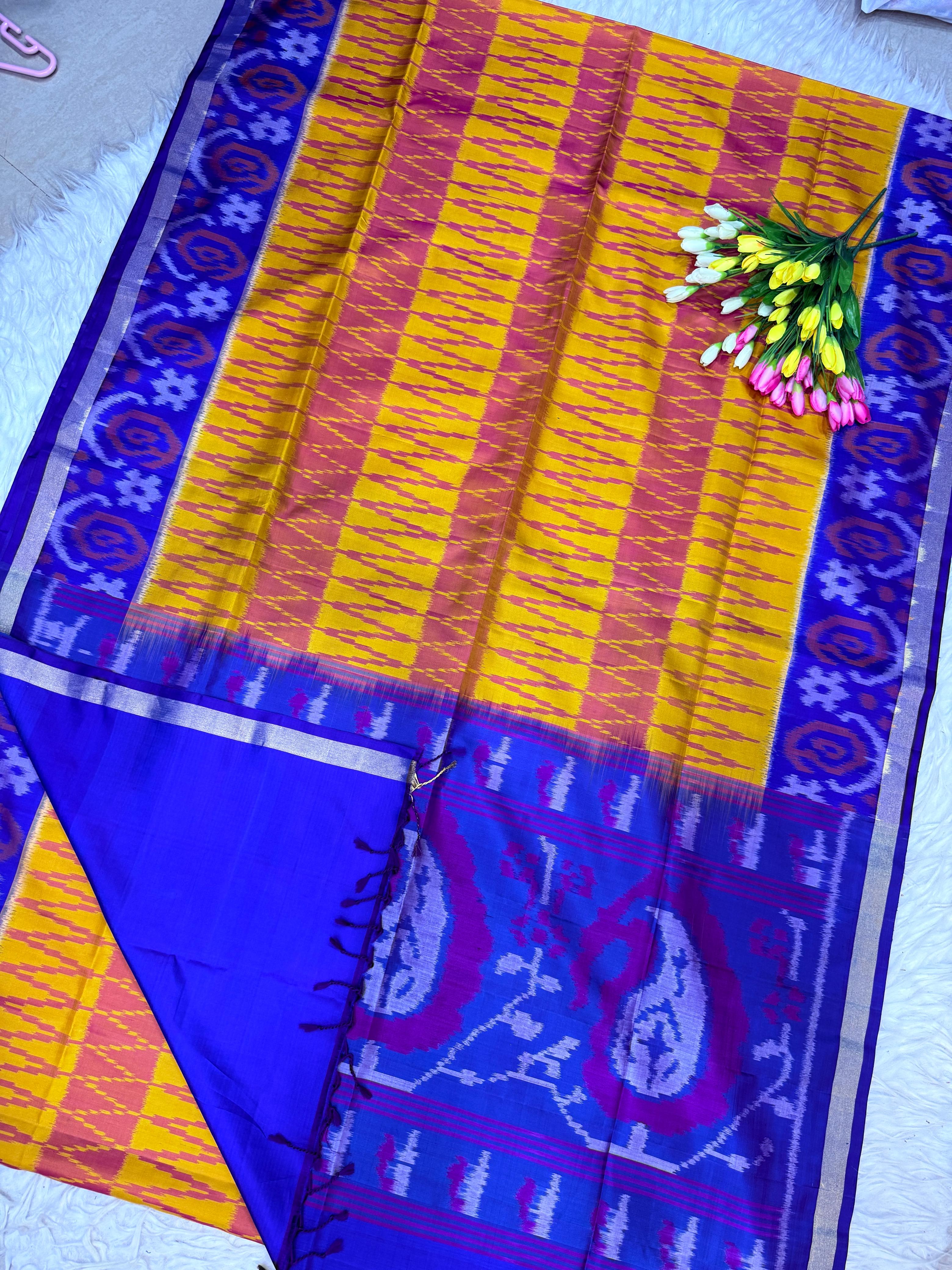 pure soft silk with kanchi border
