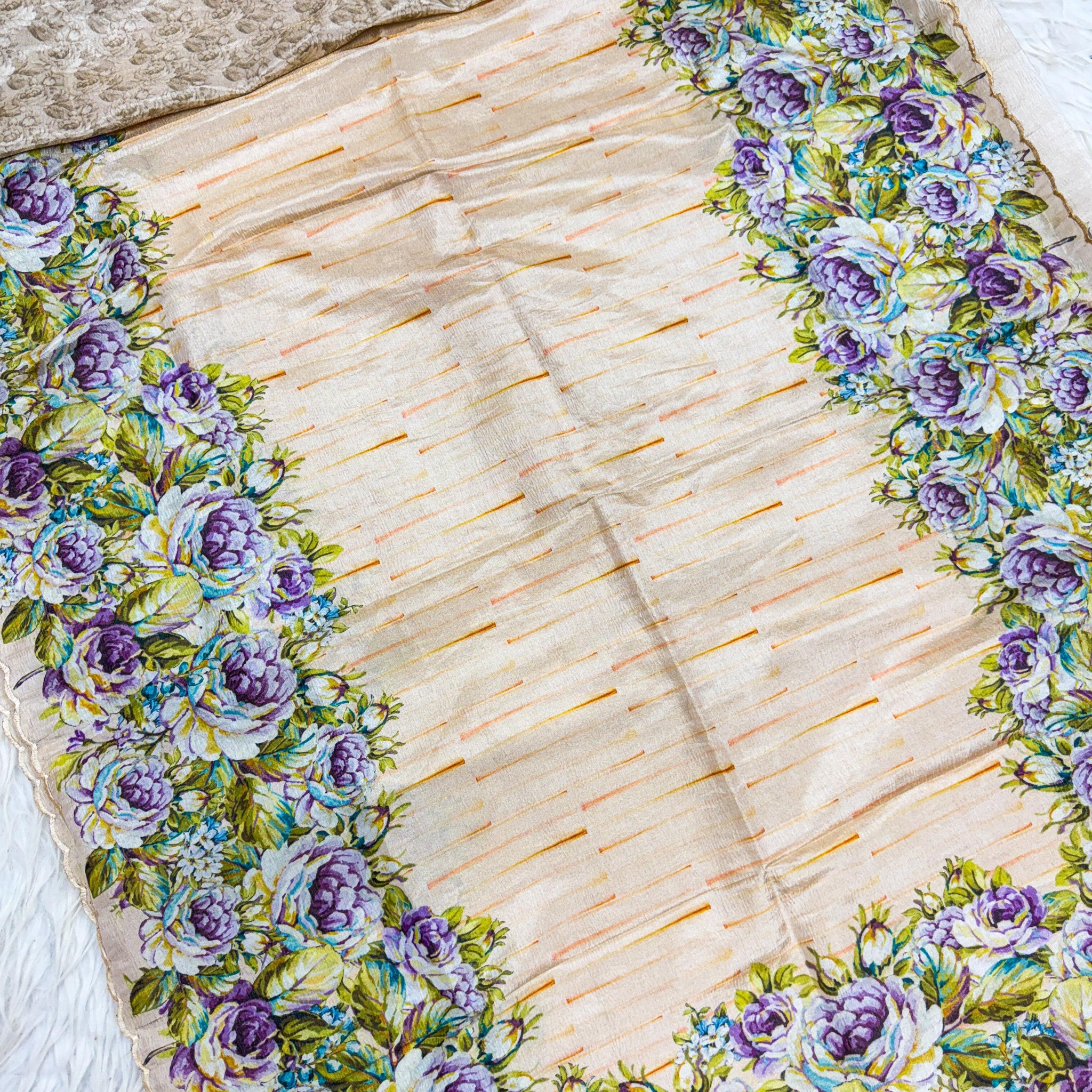 Crush Tissue Saree