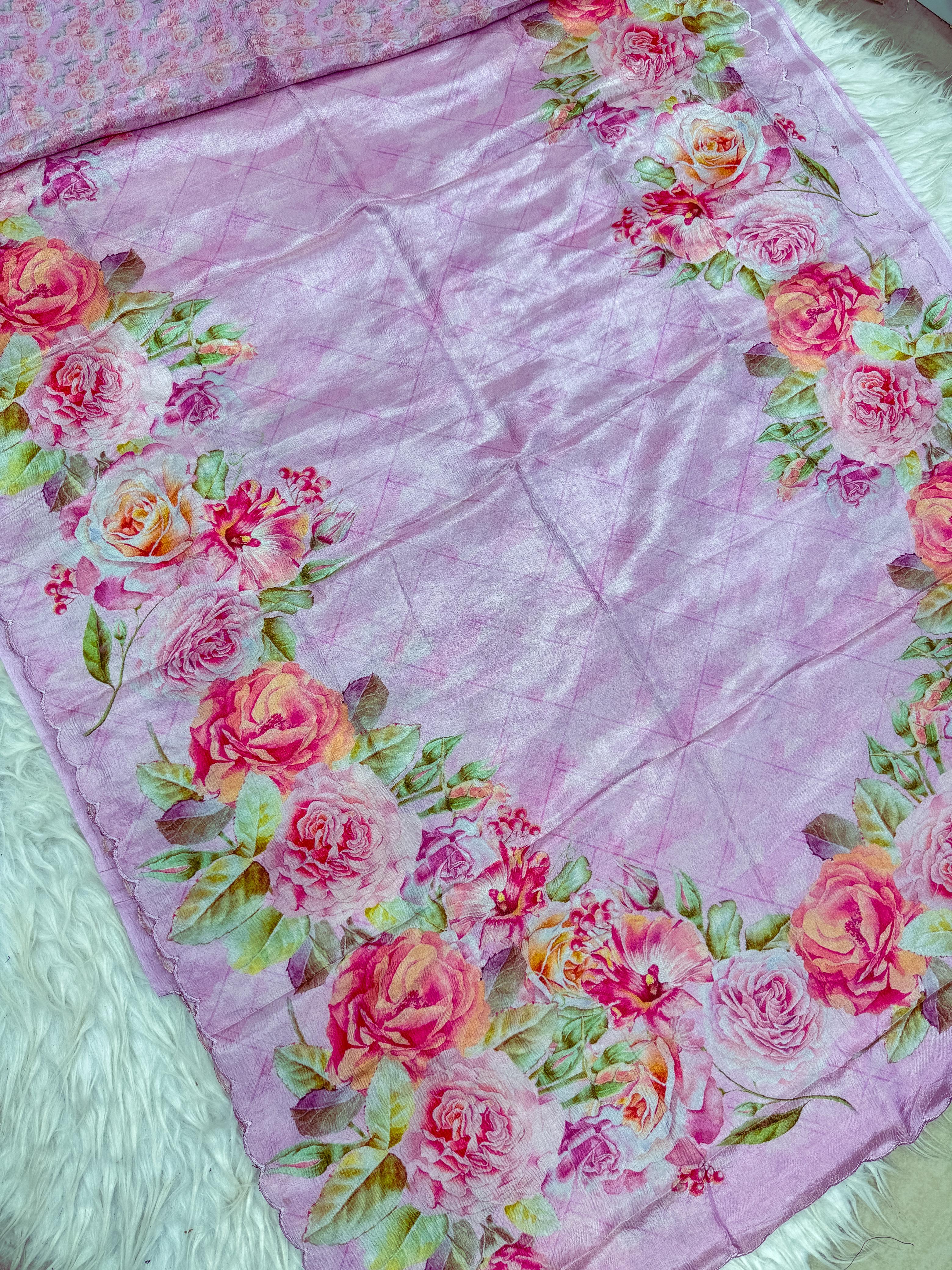 Crush Tissue Saree