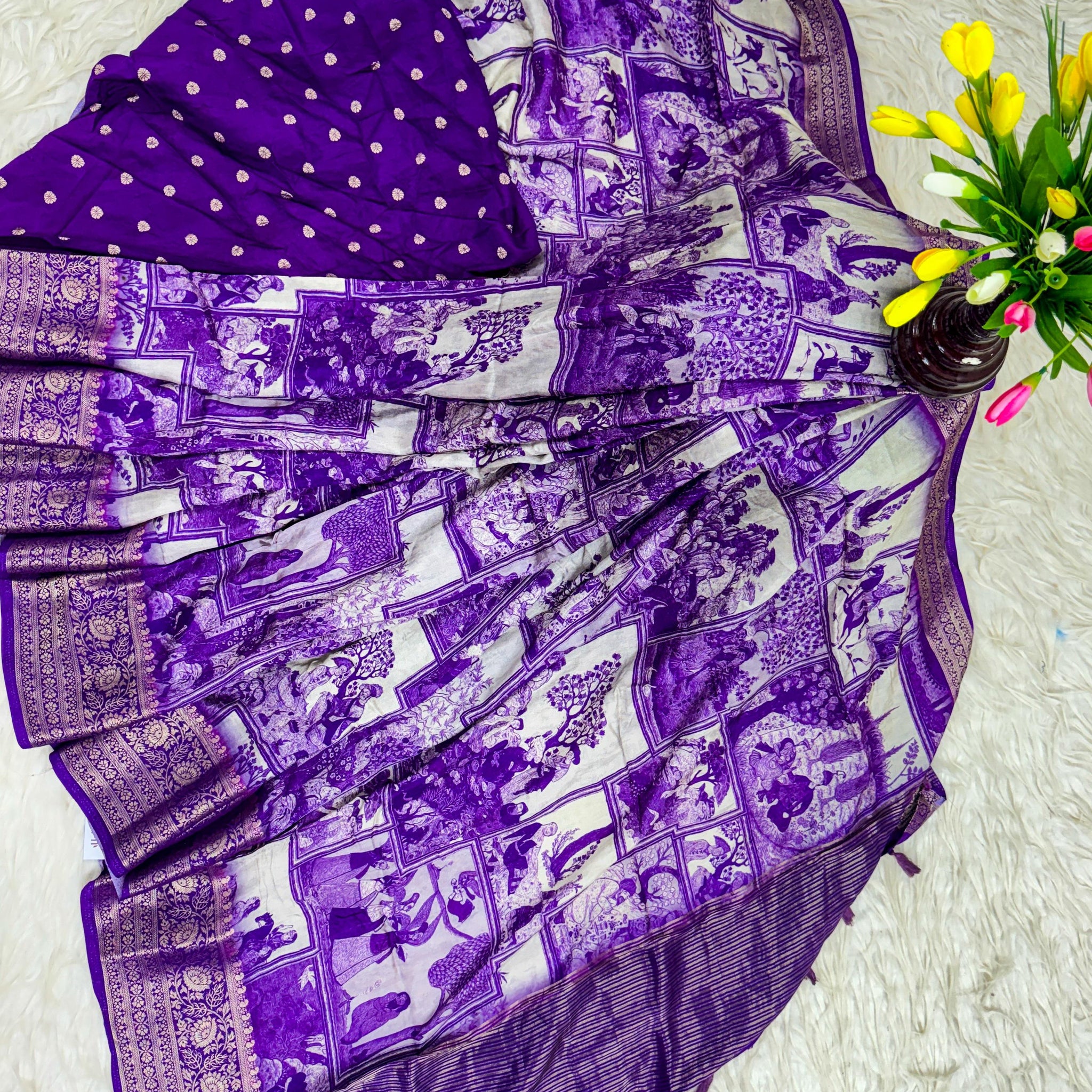 Pure Visco Crape Sarees
