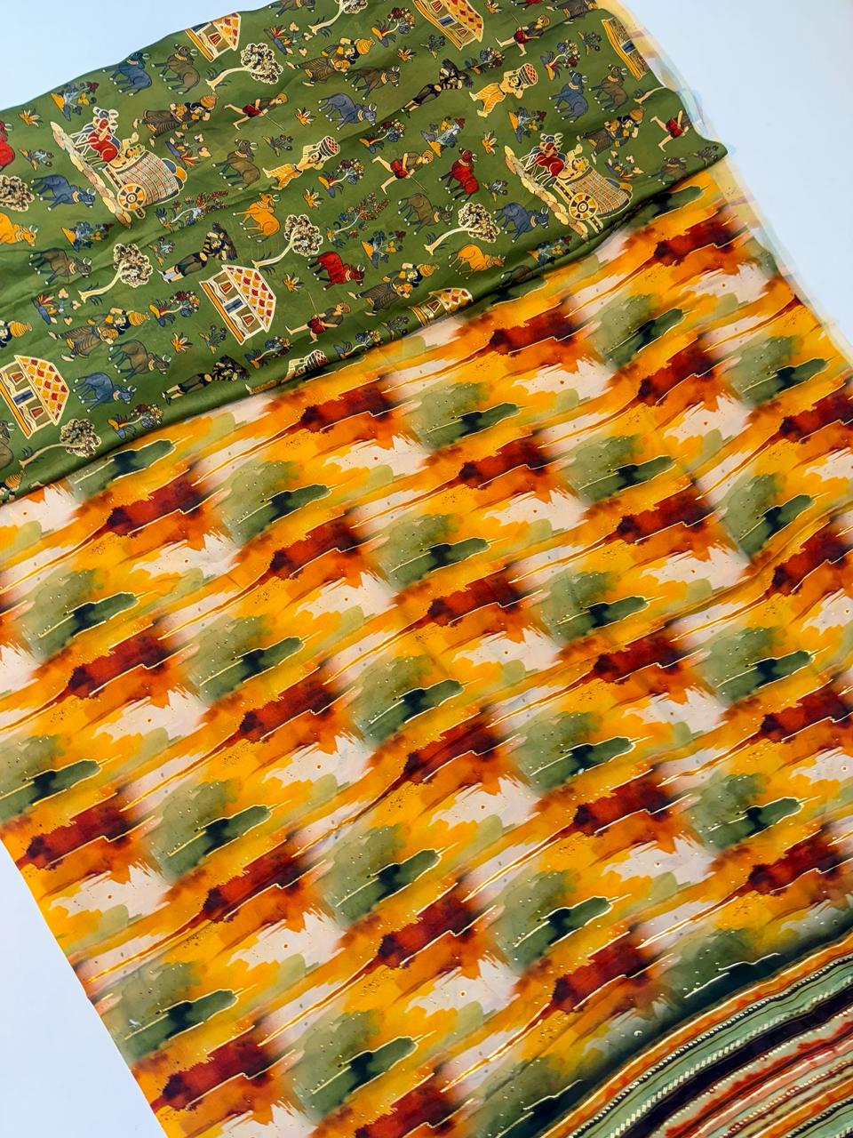 Russian Crape Saree