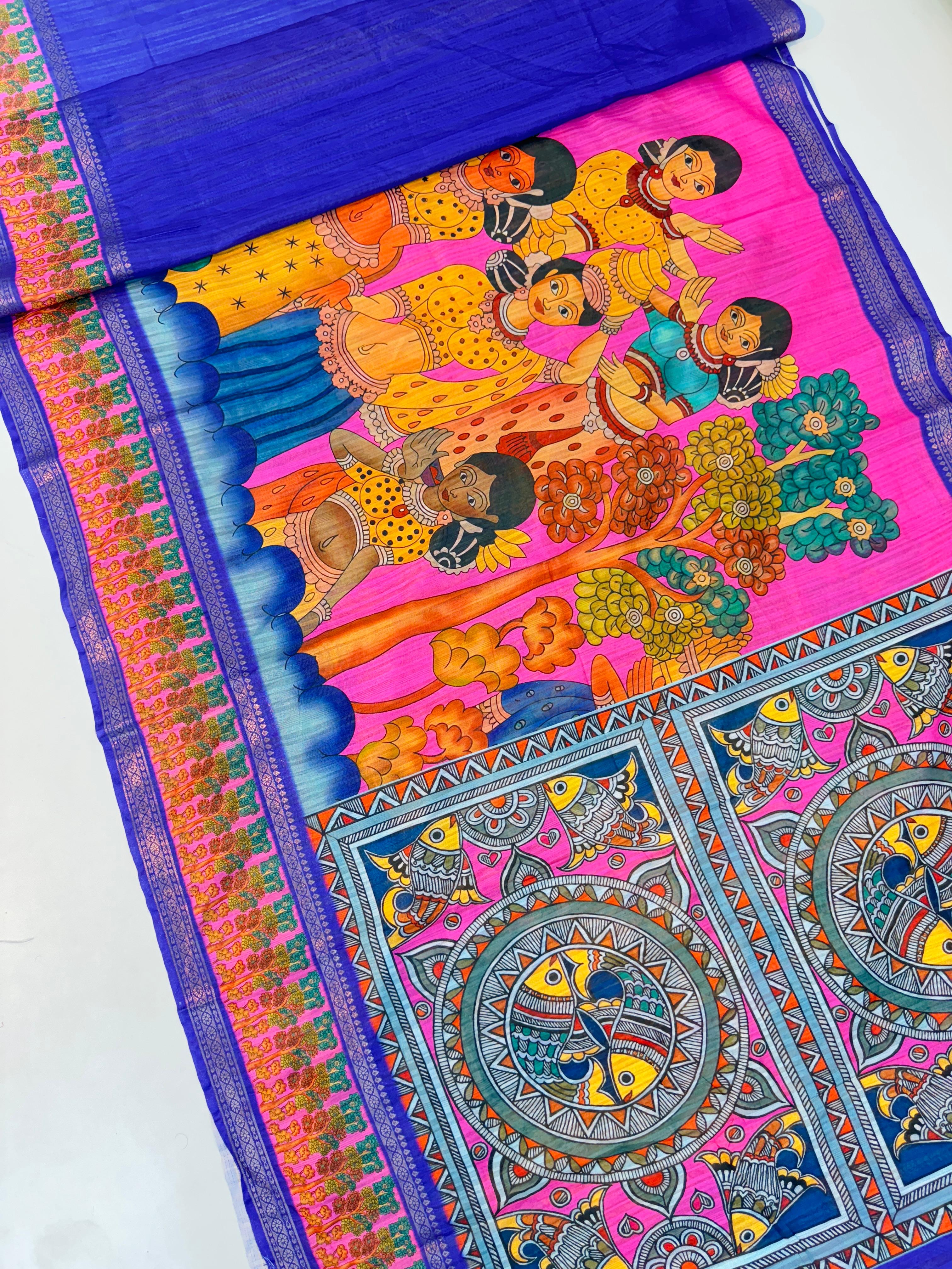 Kalankari Tussar Sarees