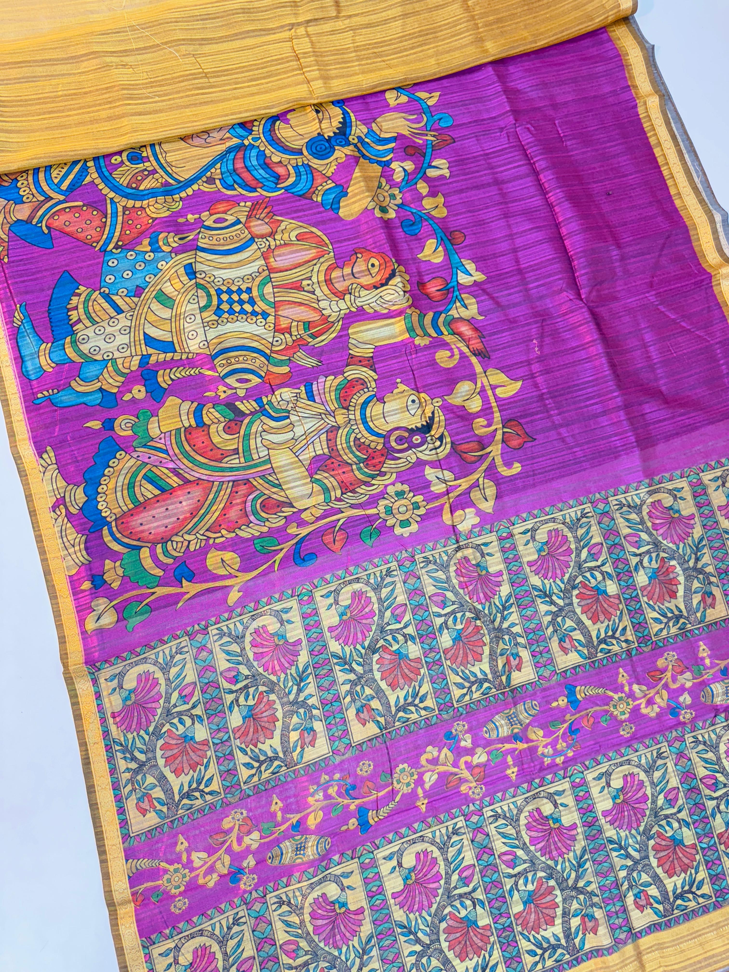 Kalankari Tussar Sarees